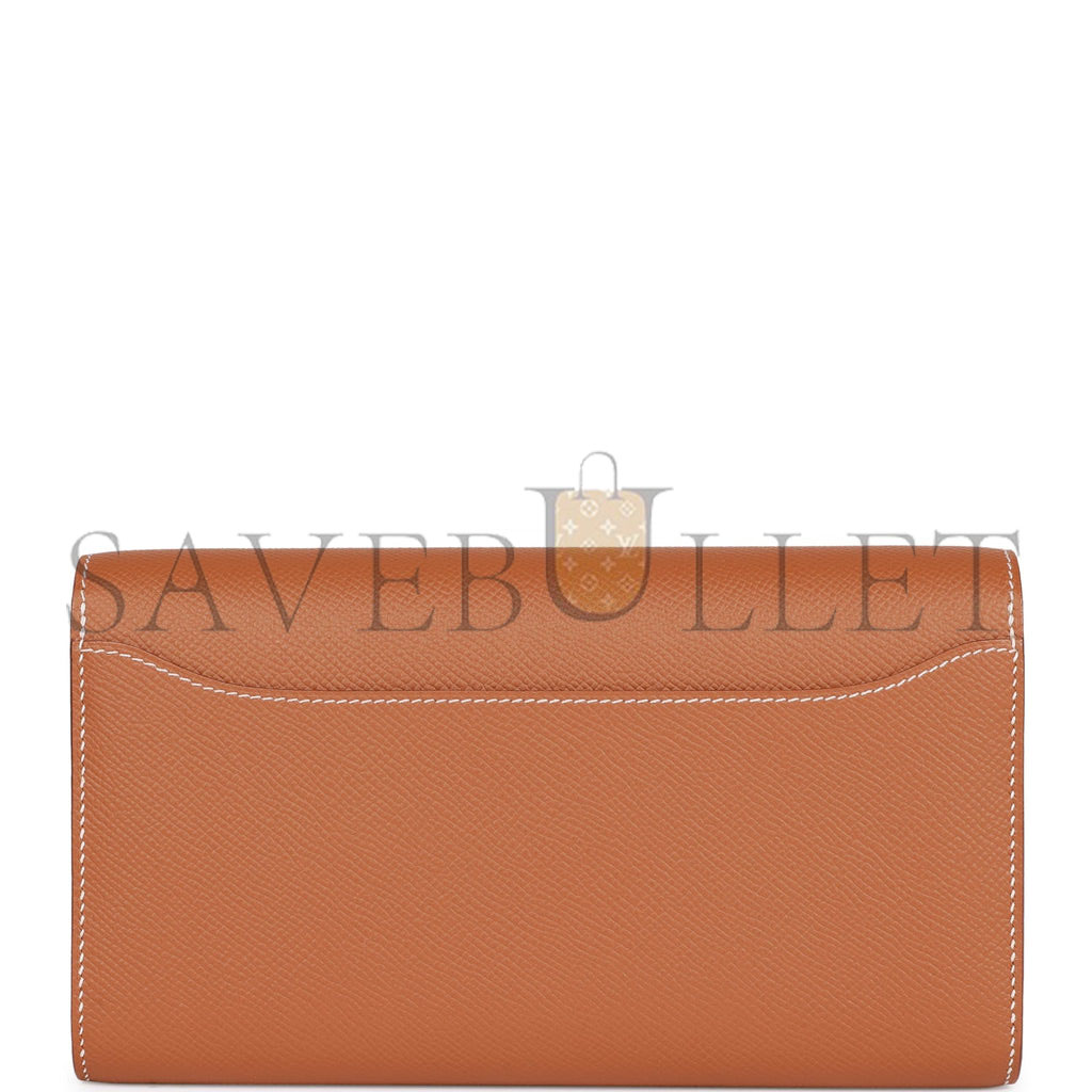 H**mes constance wallet to go gold epsom gold hardware (22*11cm)
