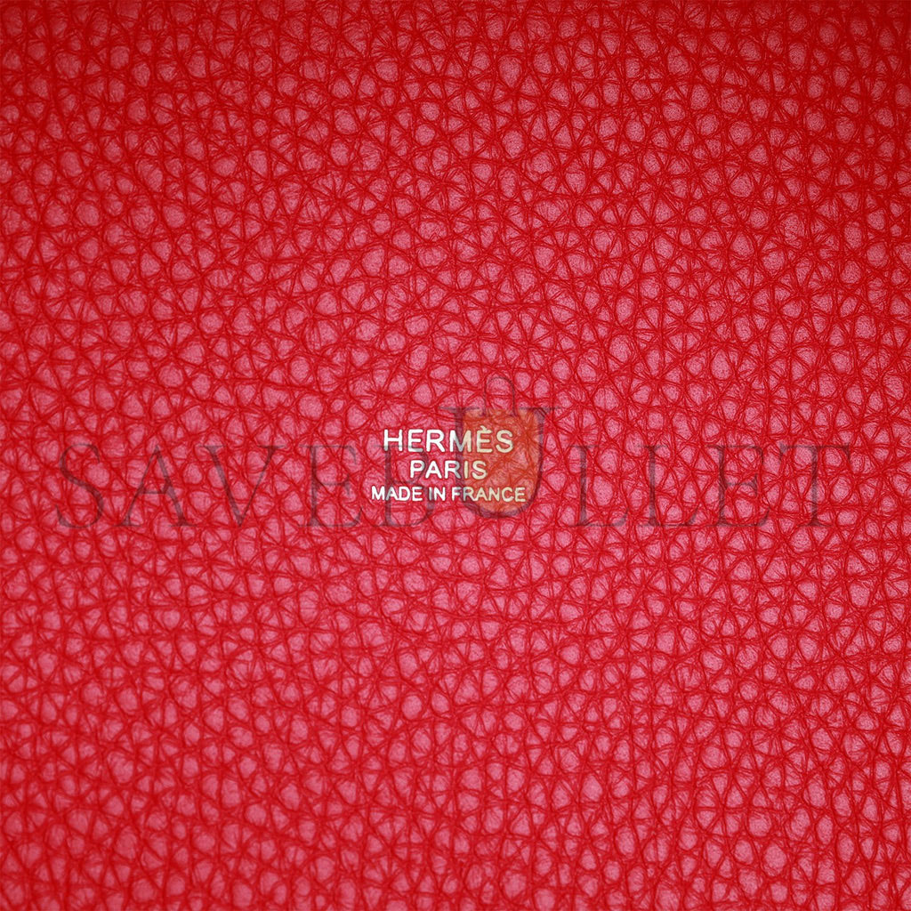 h**mes monoCh*0me picotin 18 rose mexico clemence pink hardware (18*12*19cm)