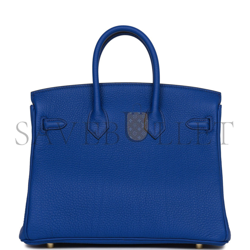 H**mes birkin 25 bleu royal togo gold hardware handmade (25cm)