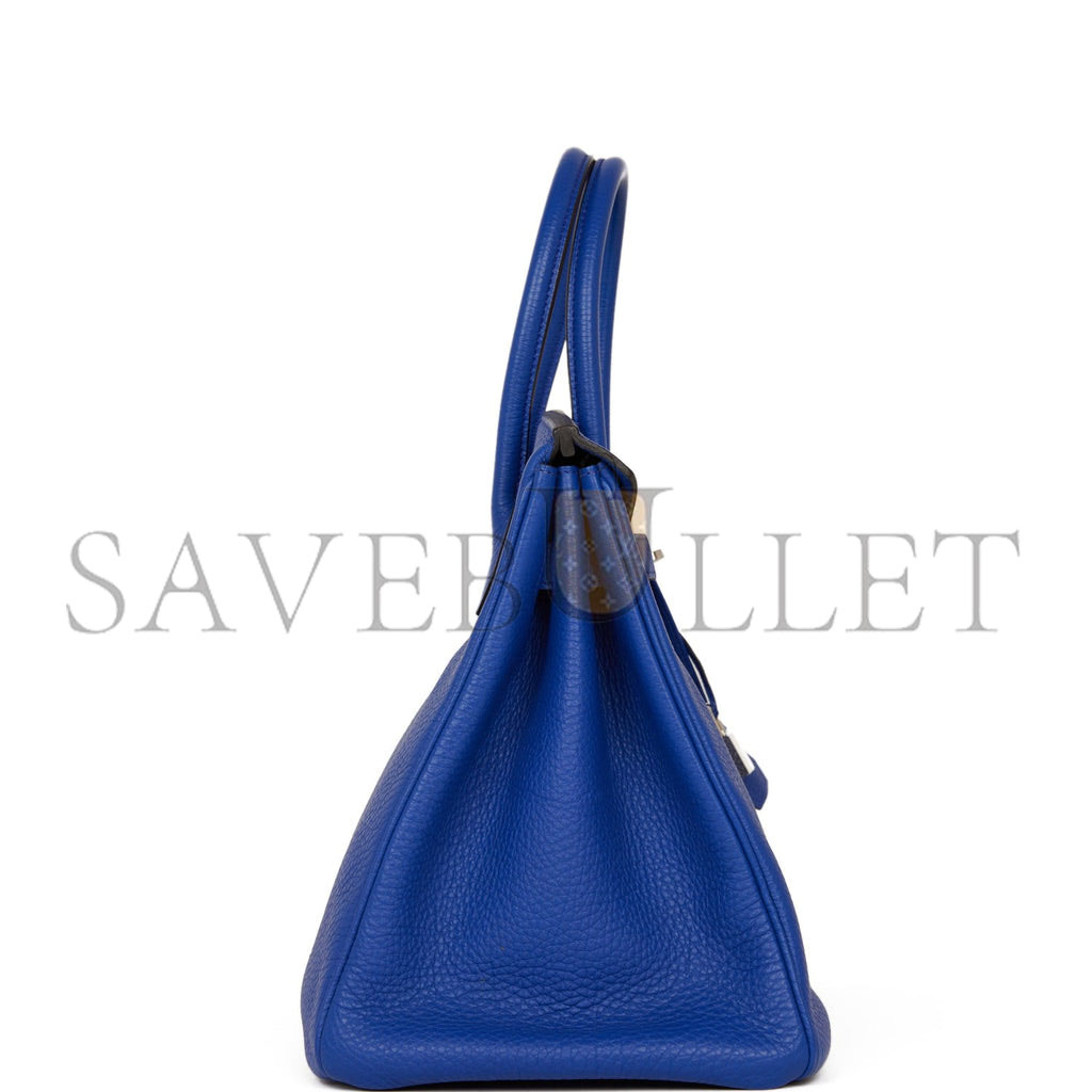 H**mes birkin 35 bleu electric togo palladium hardware (35cm)