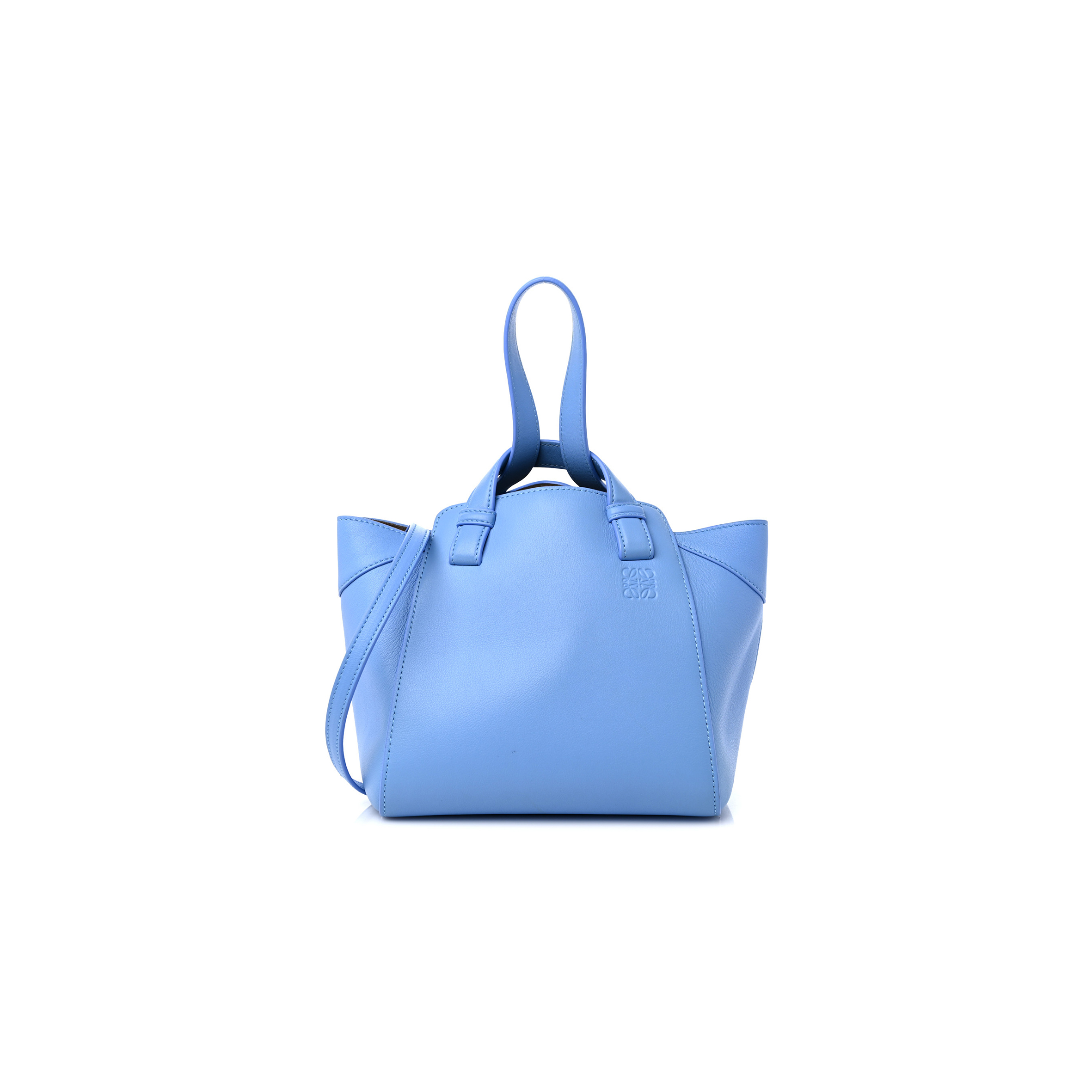 l*ew* calfskin small hammock nugget shoulder bag celestine blue (21*20*18cm)