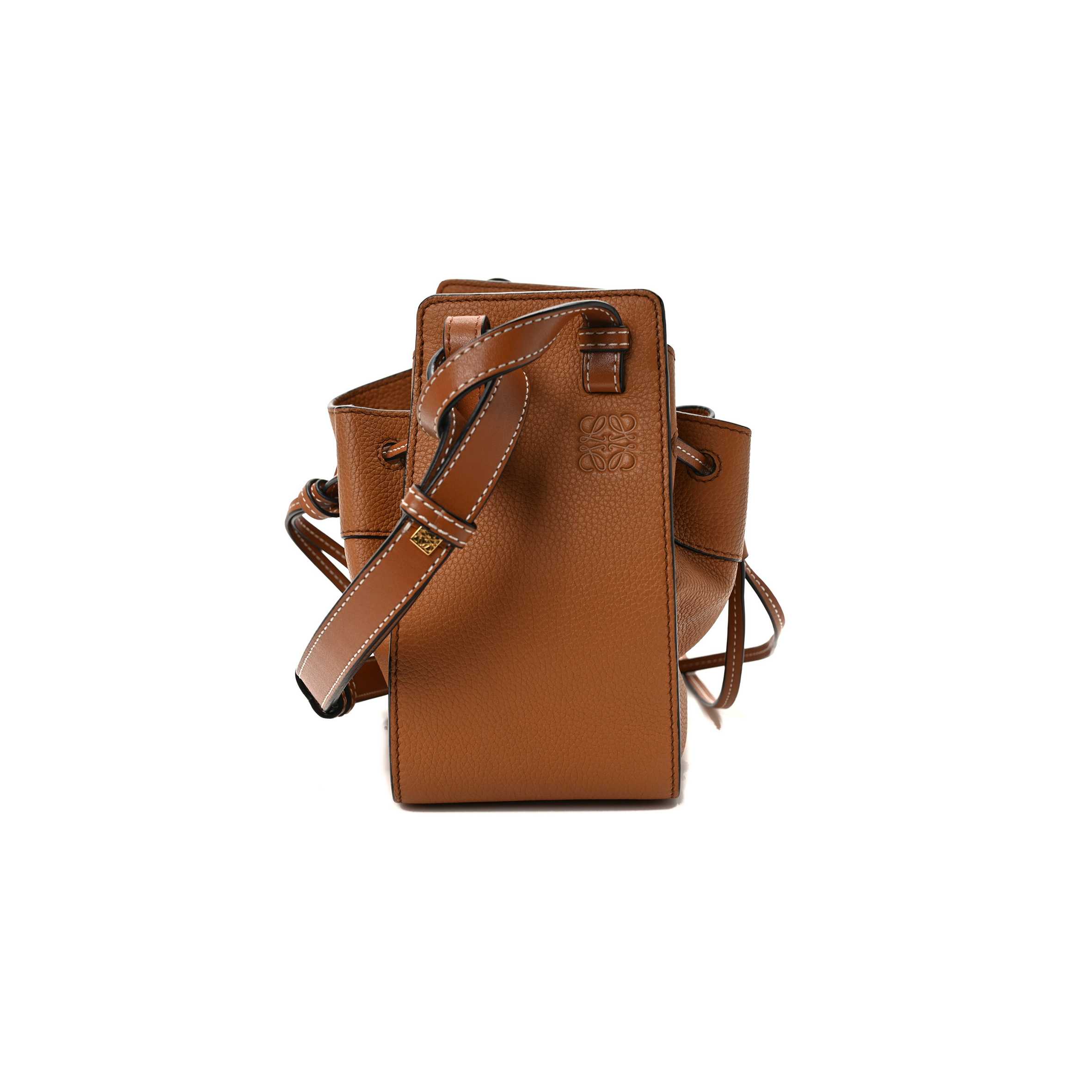 l*ew* calfskin mini hammock shoulder bag tan (20*16*10cm)