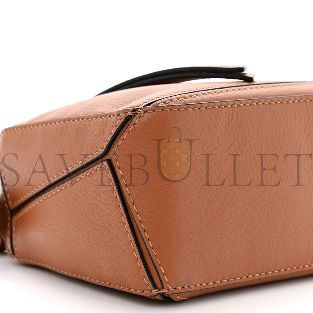 l*ew* calfskin mini puzzle bag tan (18*12.5*8cm)