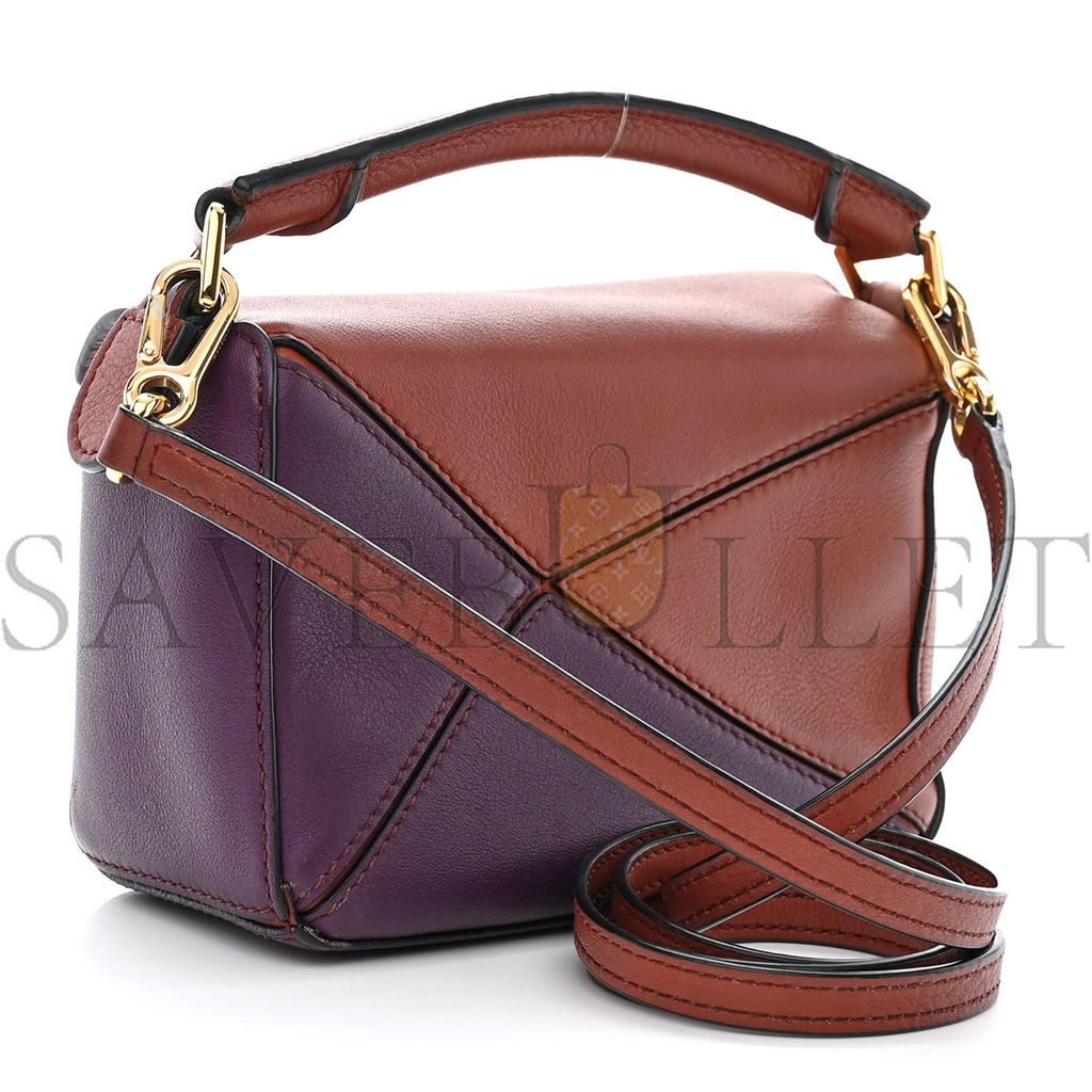 l*ew* calfskin mini puzzle bag spice pumpkin (18*12.5*8cm)