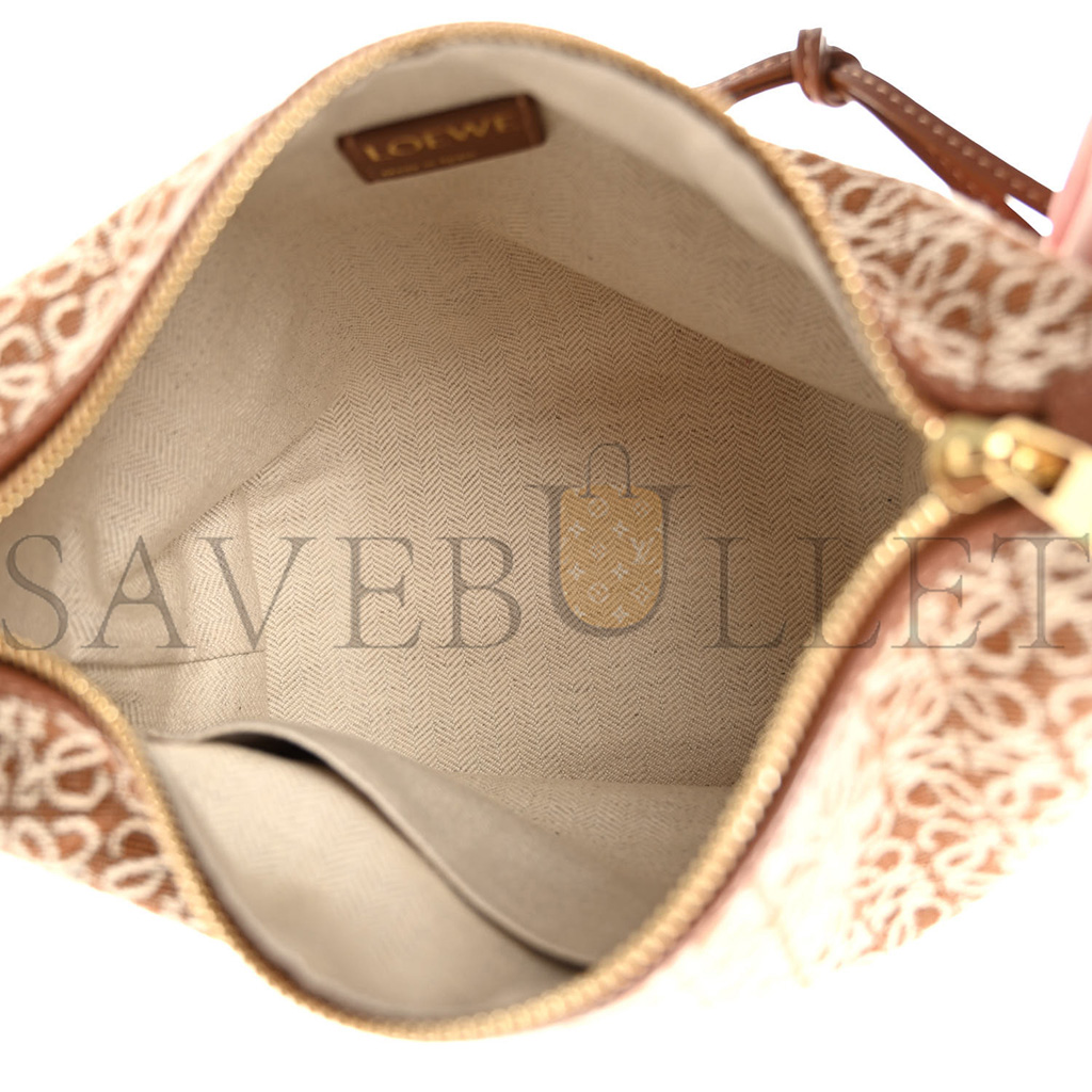 l*ew* jacquard anagram calfskin small cubi bag tan pecan (20*18*13cm)