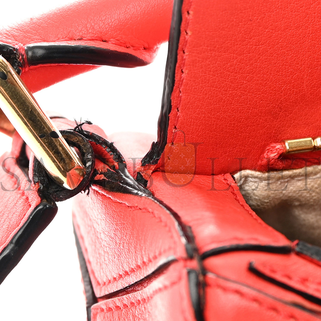 l*ew* calfskin small puzzle bag scarlet (24*16.5*10.5cm)