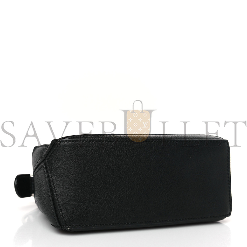 l*ew* calfskin mini puzzle bag black (18*12.5*8cm)