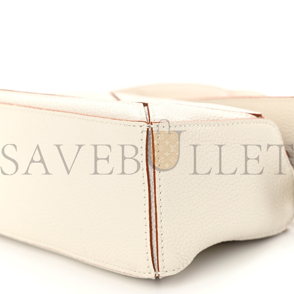 l*ew* calfskin mini puzzle bag soft white (18*12.5*8cm)