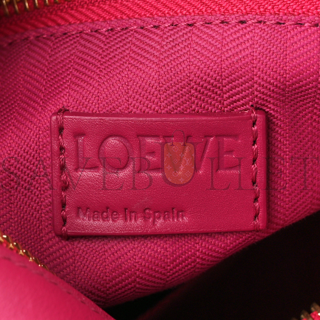 l0ew* satin calfskin monoCh*0me small puzzle edge bag ruby red glaze (24*16.5*10.5cm)