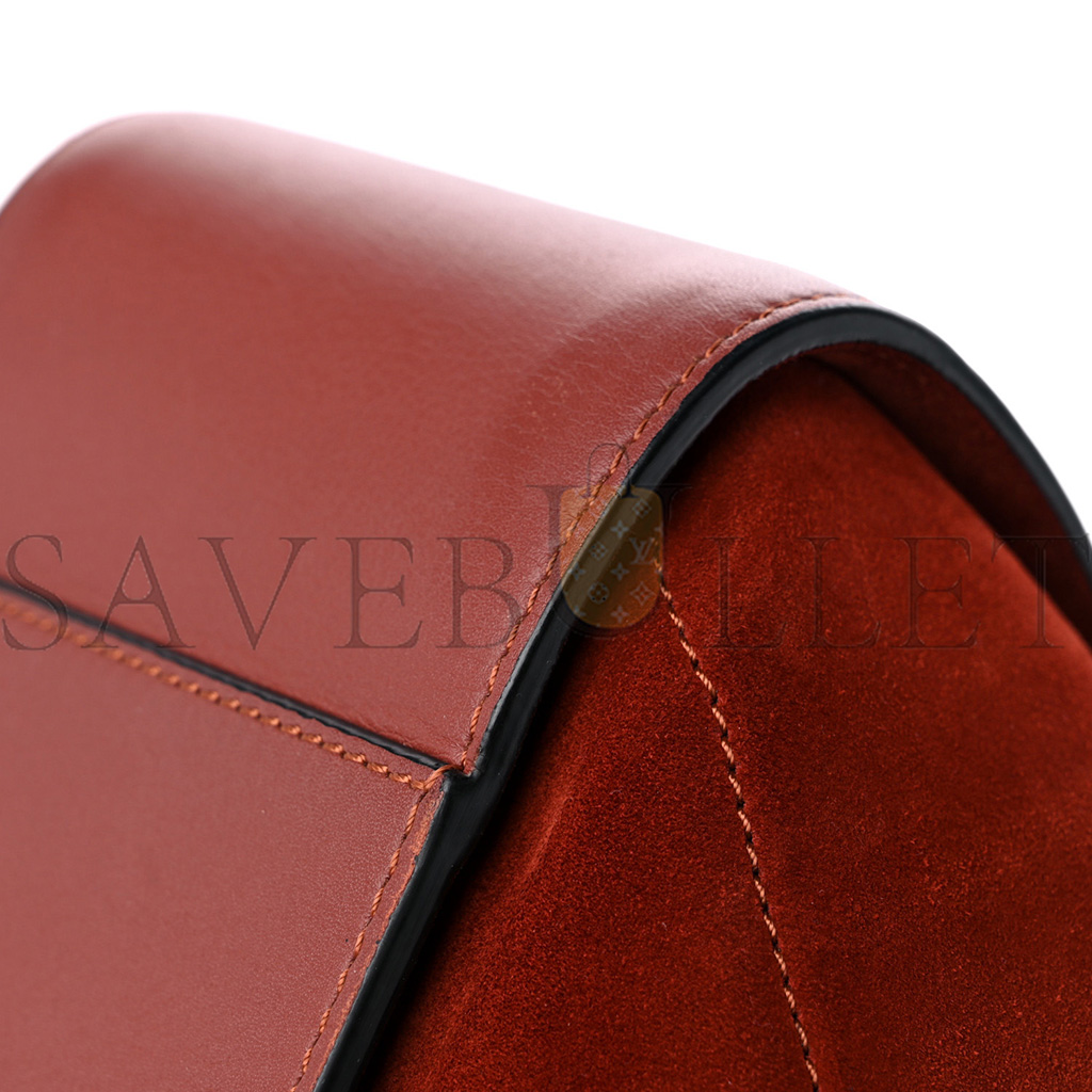 l*ew* calfskin suede hammock shoulder bag red (30*25*13.5cm)
