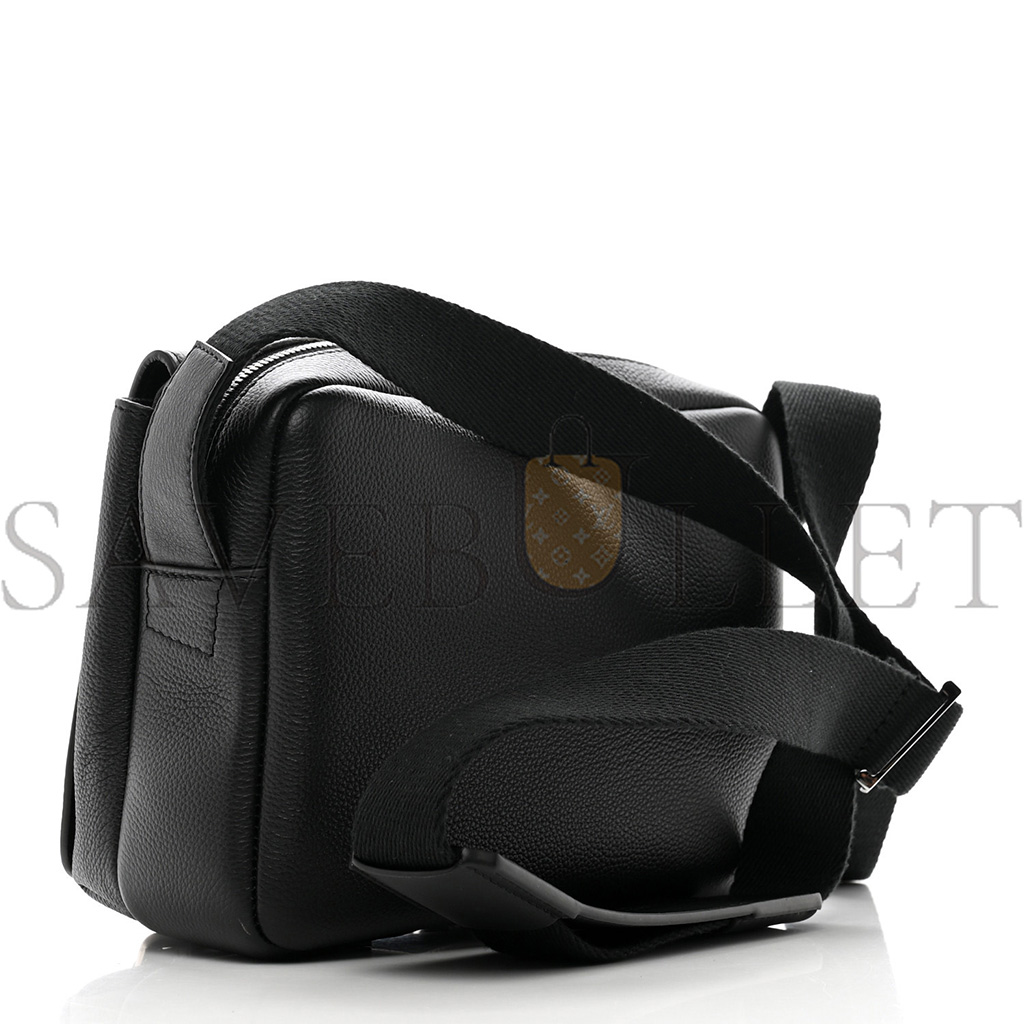 l*ew* soft grained calfskin xs military messenger bag black (23*18*9cm)