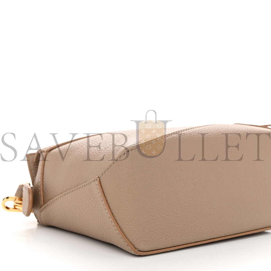 l*ew* calfskin mini puzzle edge bag sand (18*12.5*8cm)