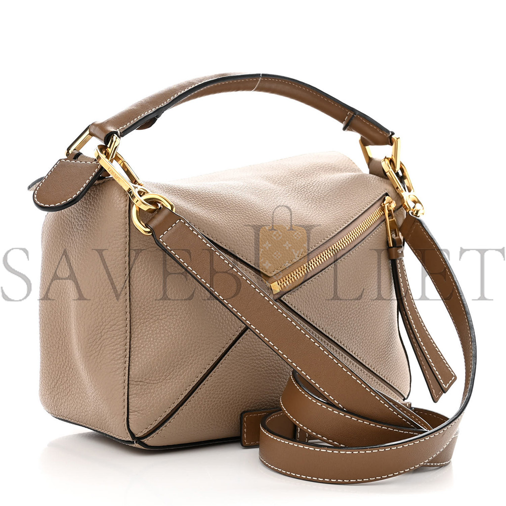 l*ew* grained calfskin small puzzle bag sand mink (24*16.5*10.5cm)