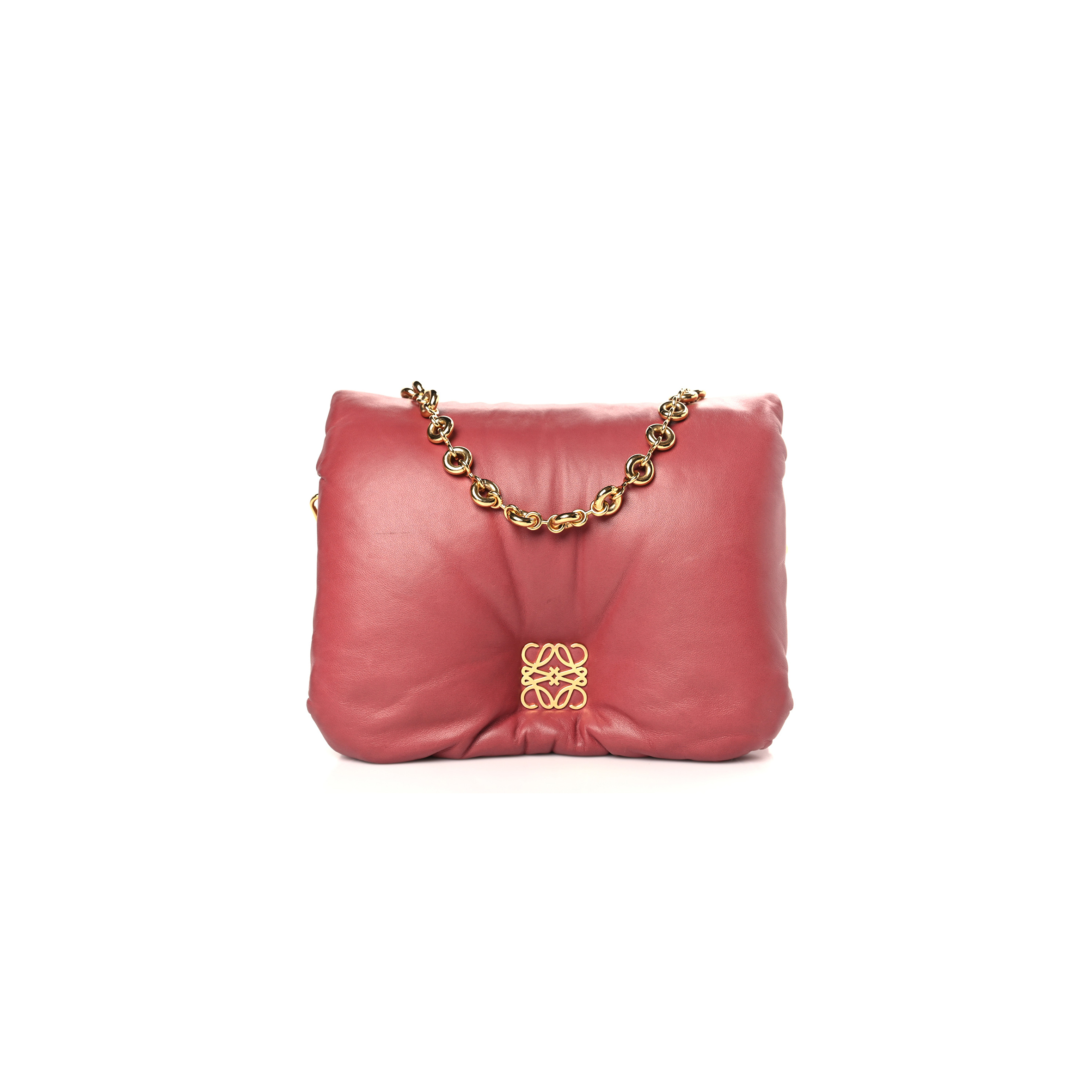l*ew* lambskin goya puffer bag plumrose (23*18*10cm)