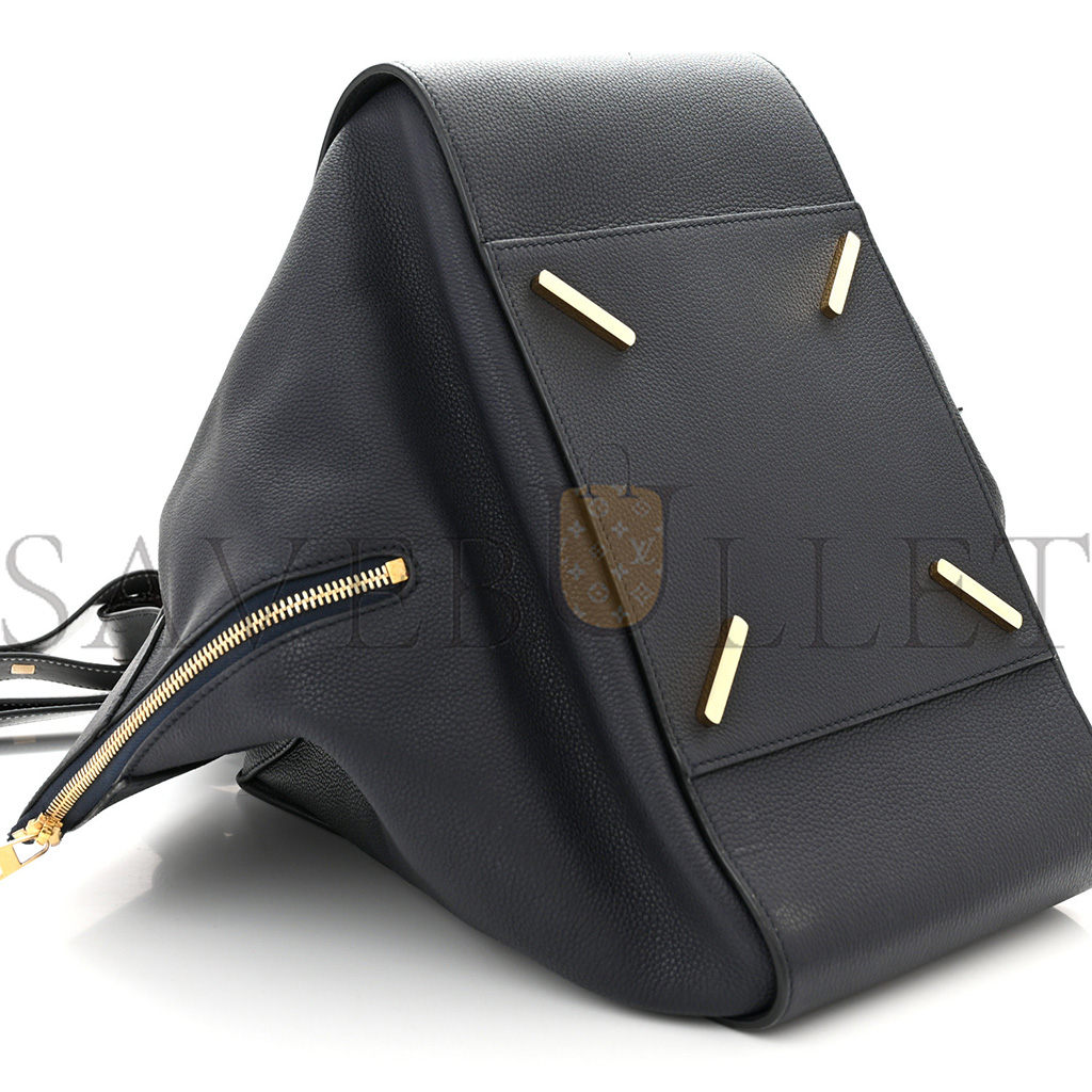 l*ew* calfskin medium hammock shoulder bag black (33*31*17cm)
