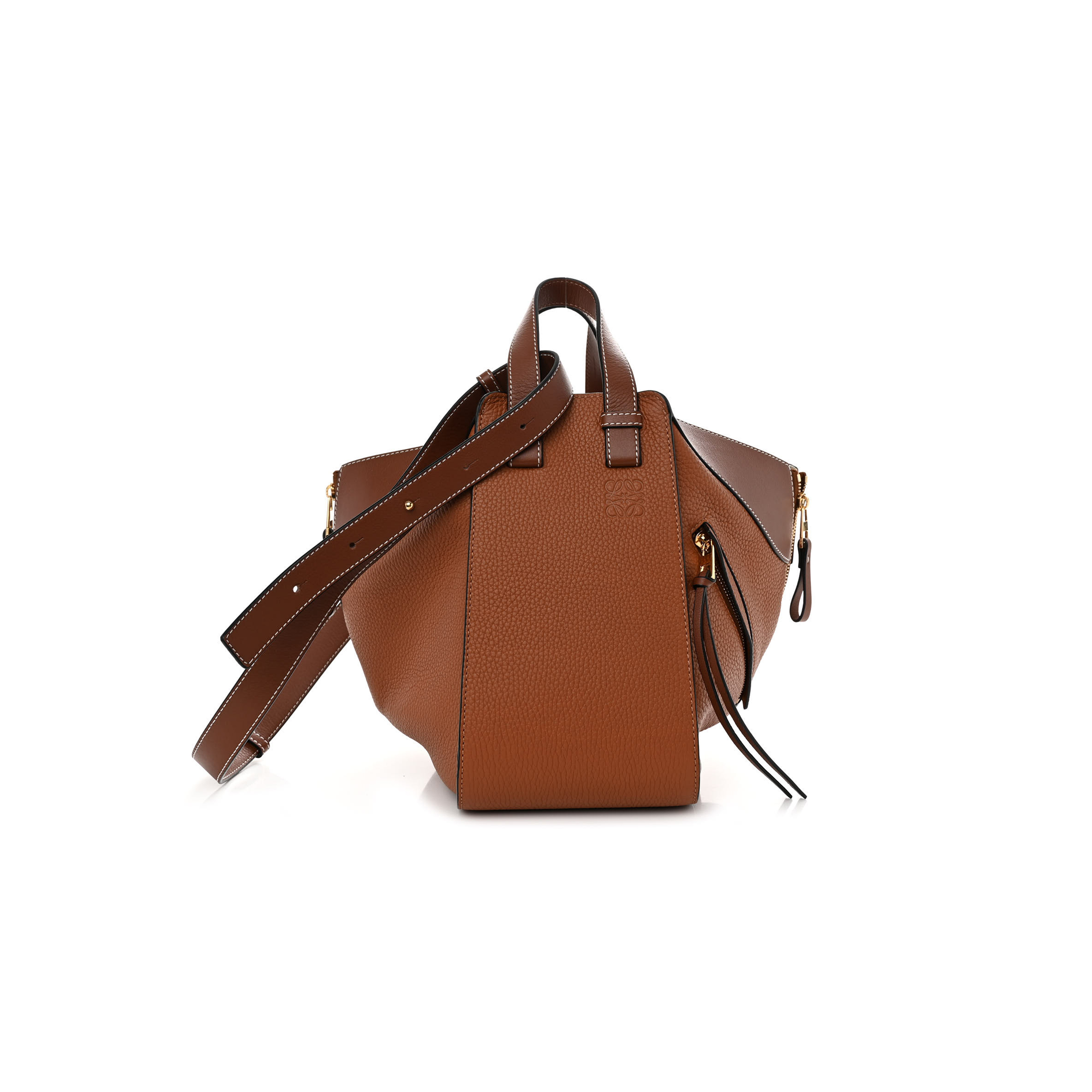 l*ew* grained calfskin small hammock shoulder bag tan (30*25*13.5cm)