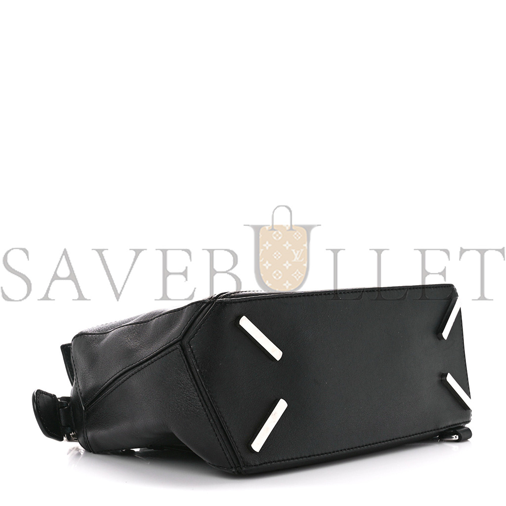 l*ew* calfskin medium puzzle bag black (29*19.5*14cm)