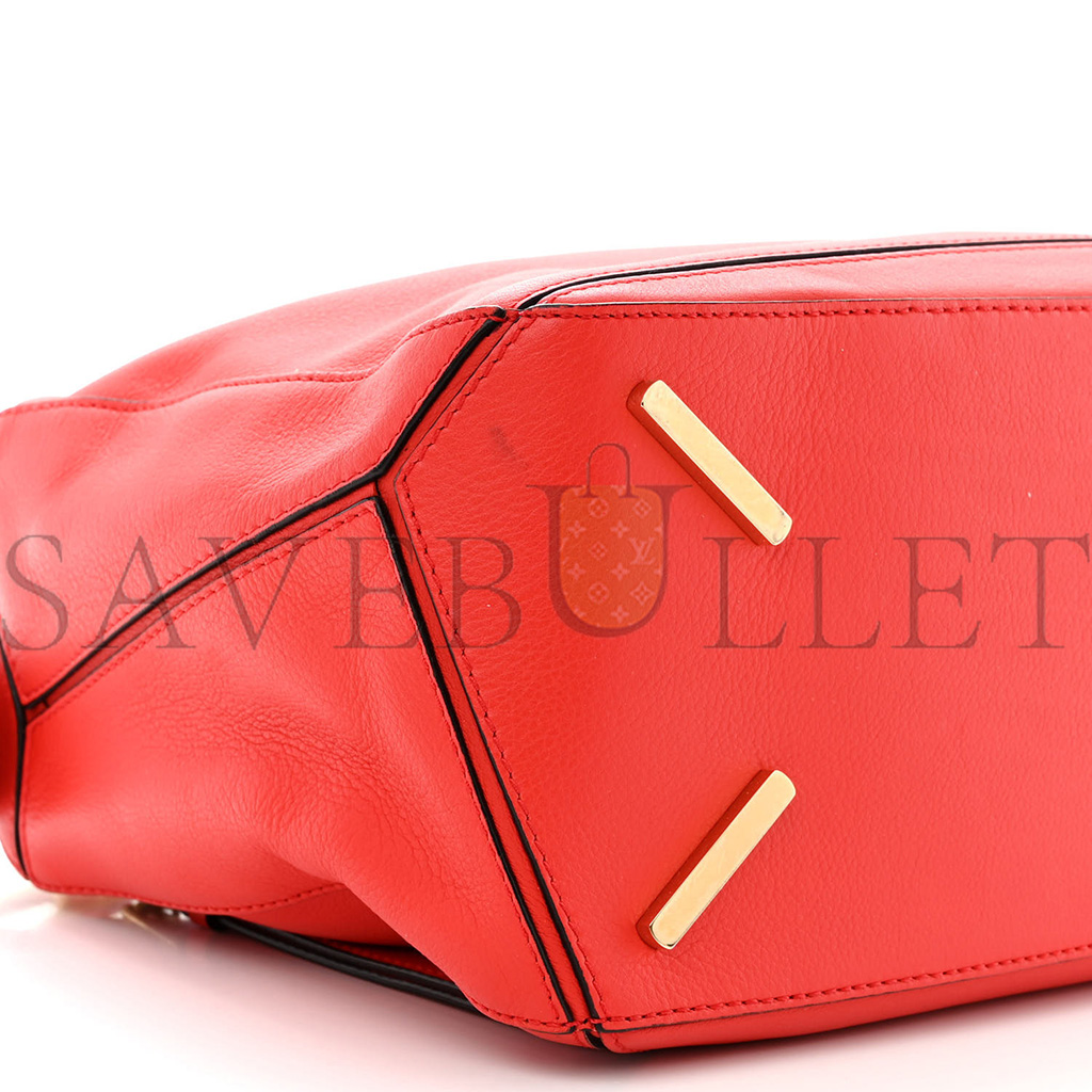 l*ew* calfskin medium puzzle bag scarlet (28*18*12cm)