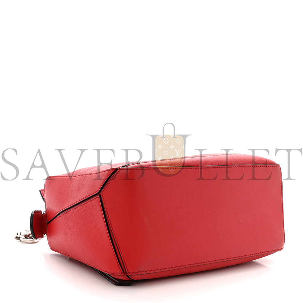 l*ew* calfskin small puzzle bag scarlet (24*16.5*10.5cm)