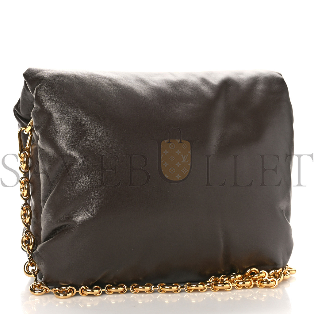 l*ew* lambskin goya puffer bag dark chocolate (23*17*8cm)