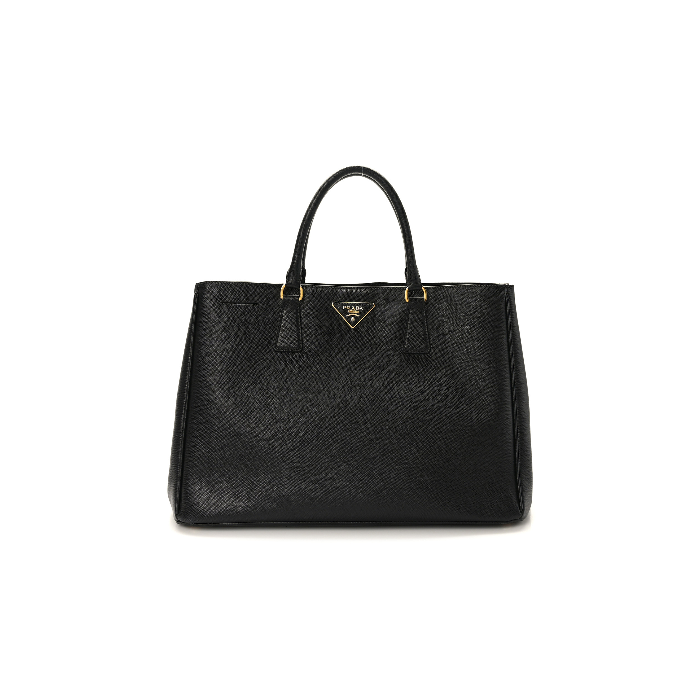 Pra*a saffiano large galleria double zip tote black (36*27*15cm)