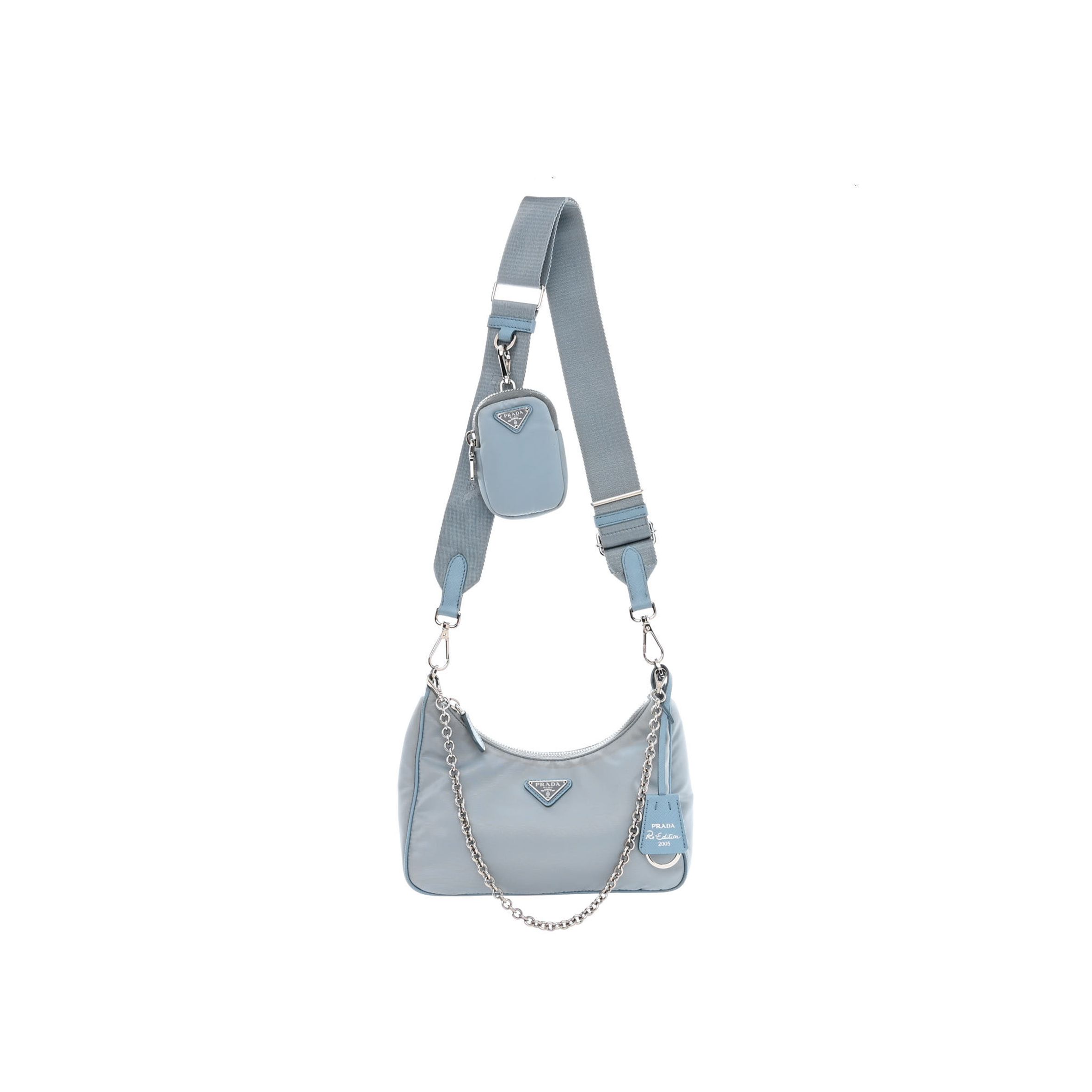 Pra*a nylon re-edition 2005 shoulder bag astrale (22*12*6cm)