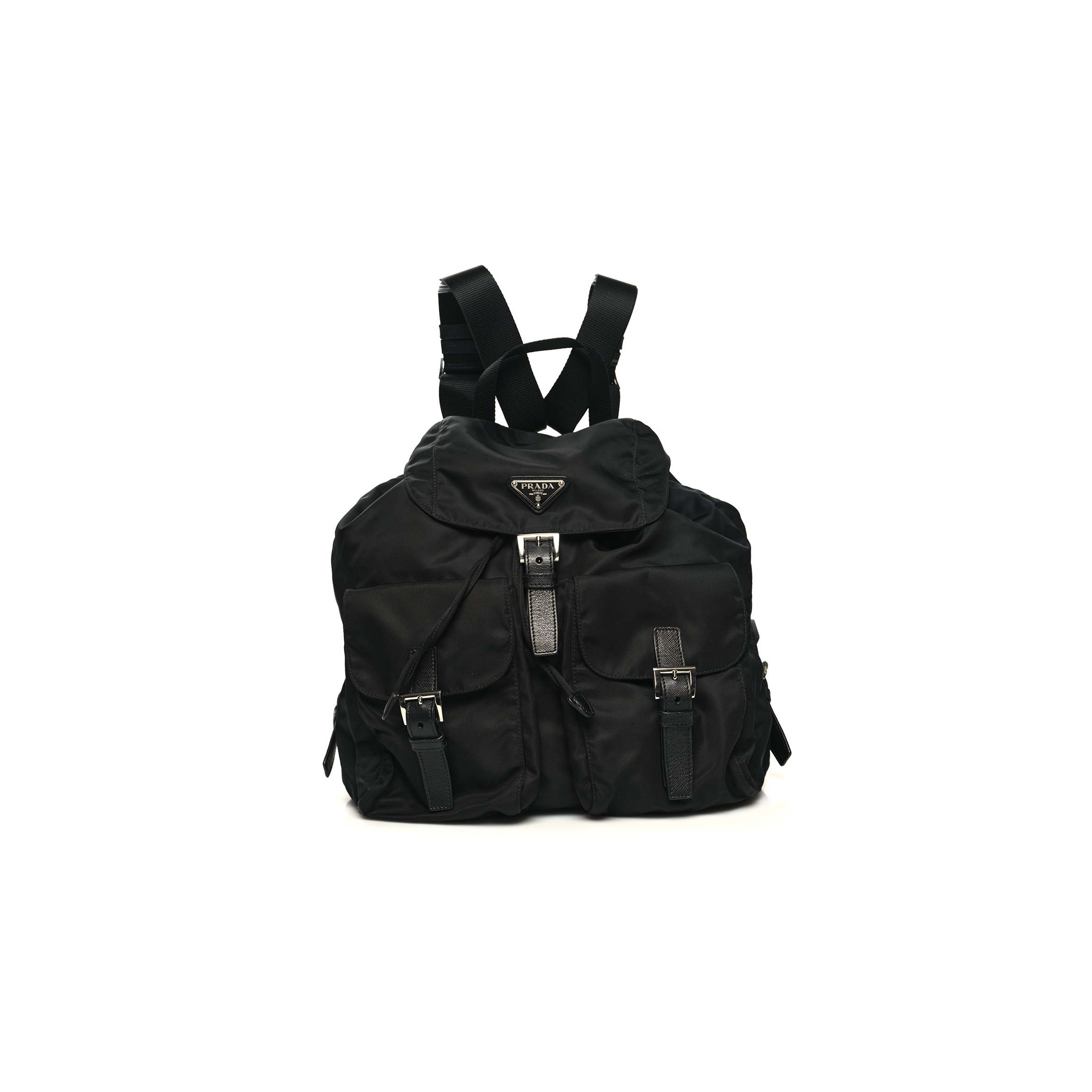 Pra*a nylon vela medium backpack black (29*29*14cm)