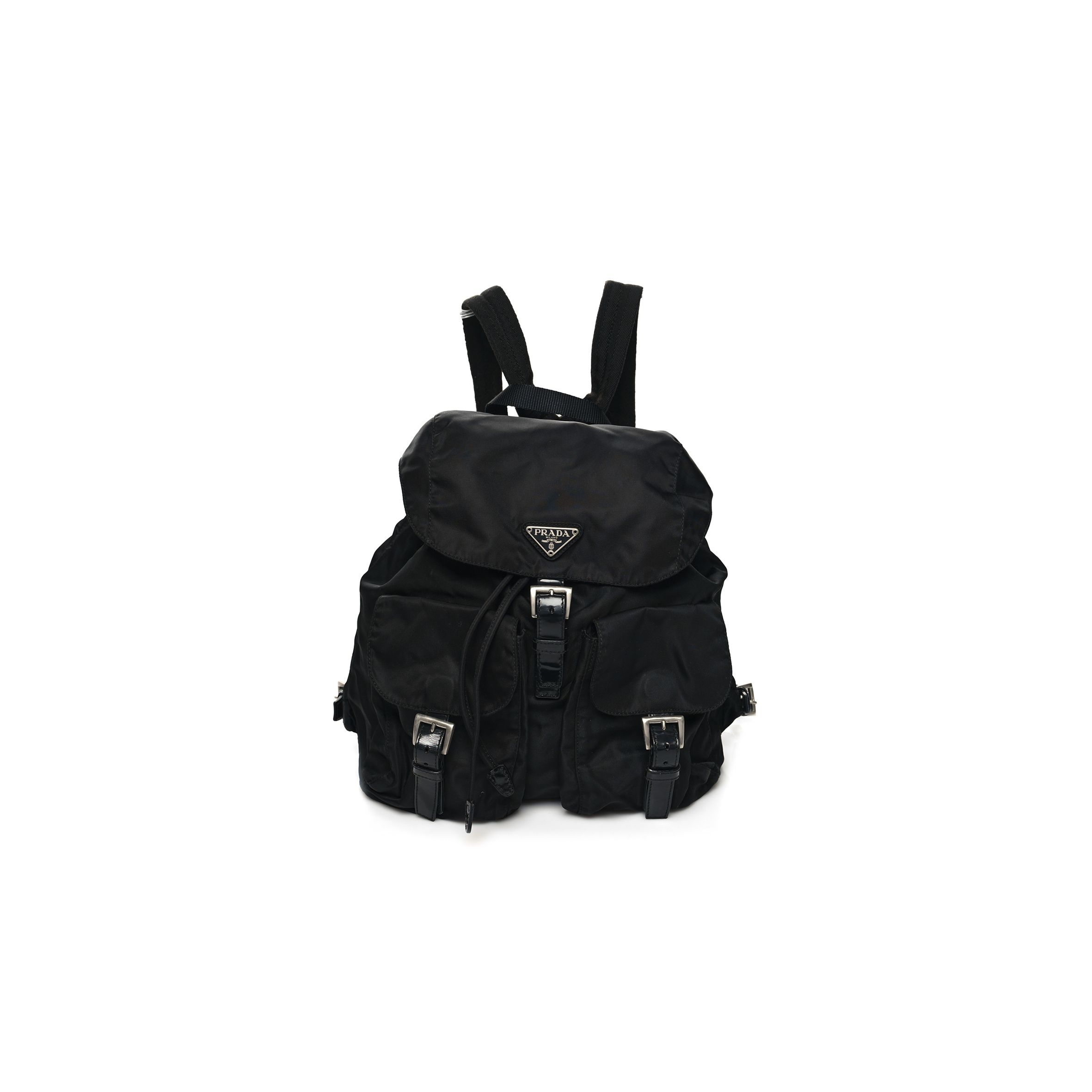 Pra*a nylon vela medium backpack black (33*29*15cm)
