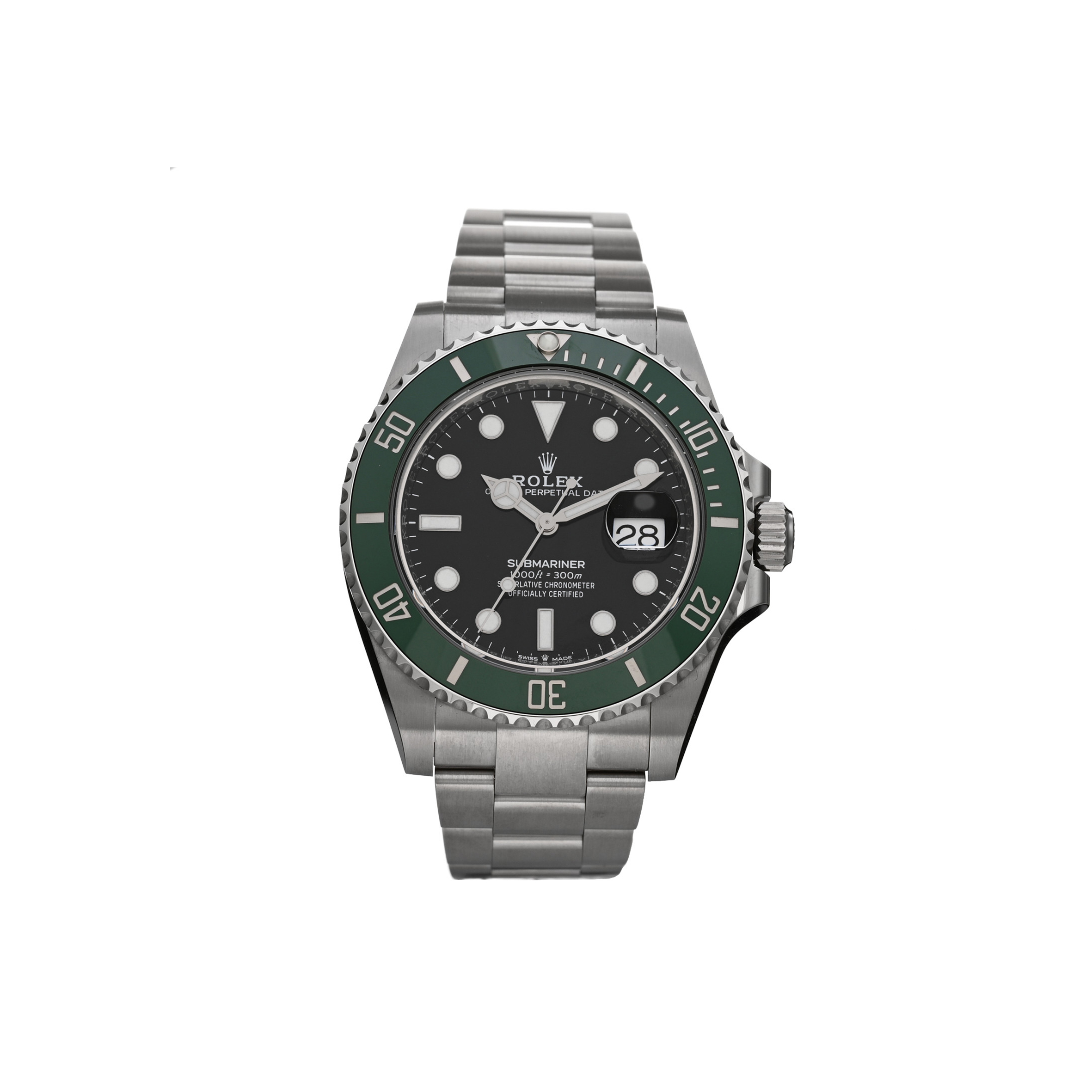 R*l*x stainless steel 41mm oyster perpetual submariner date &quot;kermit&quot; watch black 126610lv