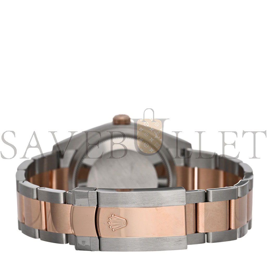 r*l*x stainless steel 18k everose gold Di*m*nd 36mm oyster perpetual datejust watch silver fluted 126231