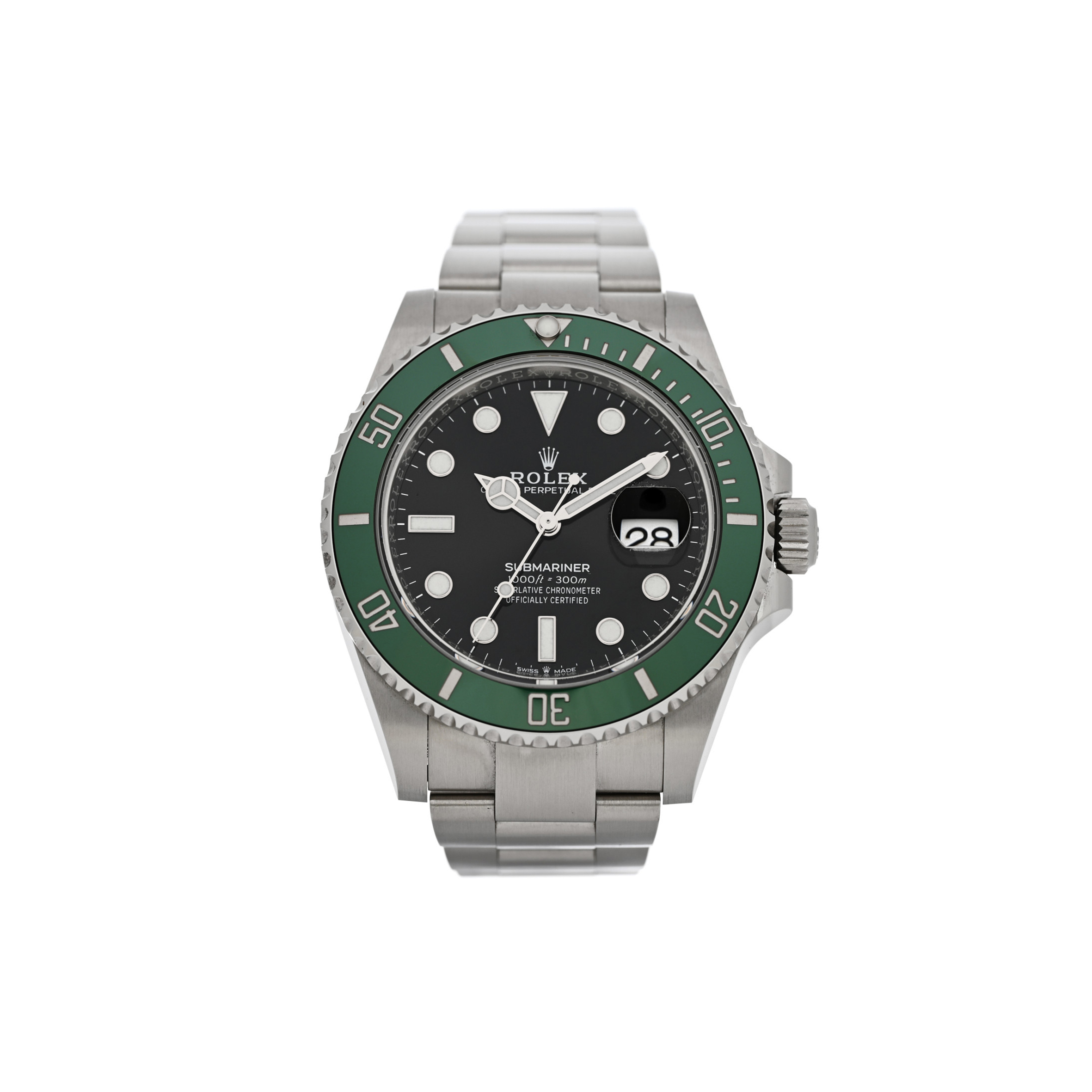 R*l*x stainless steel 41mm oyster perpetual submariner date &quot;kermit&quot; watch black 126610lv