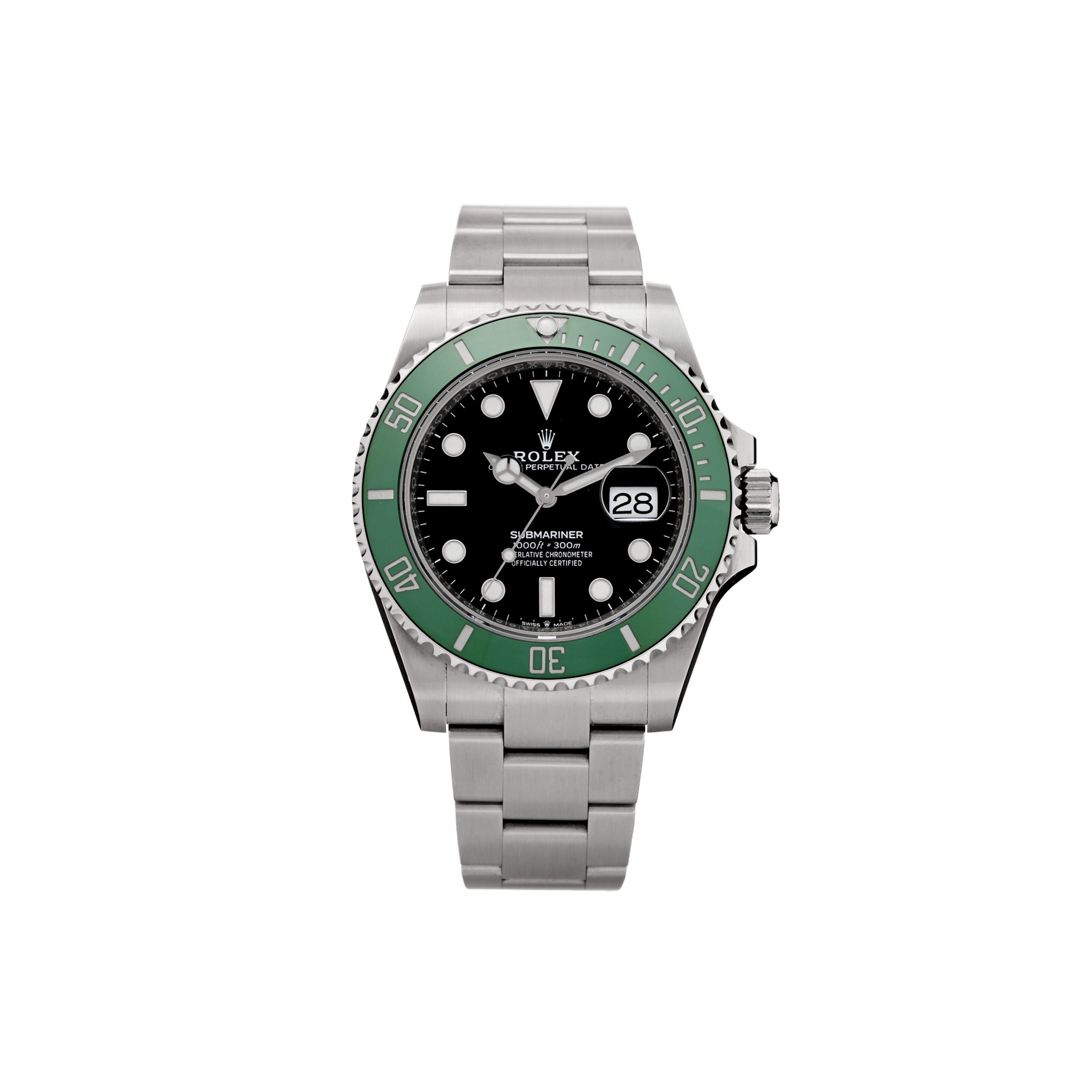 R*l*x stainless steel 41mm oyster perpetual submariner date &quot;kermit&quot; watch black 126610lv
