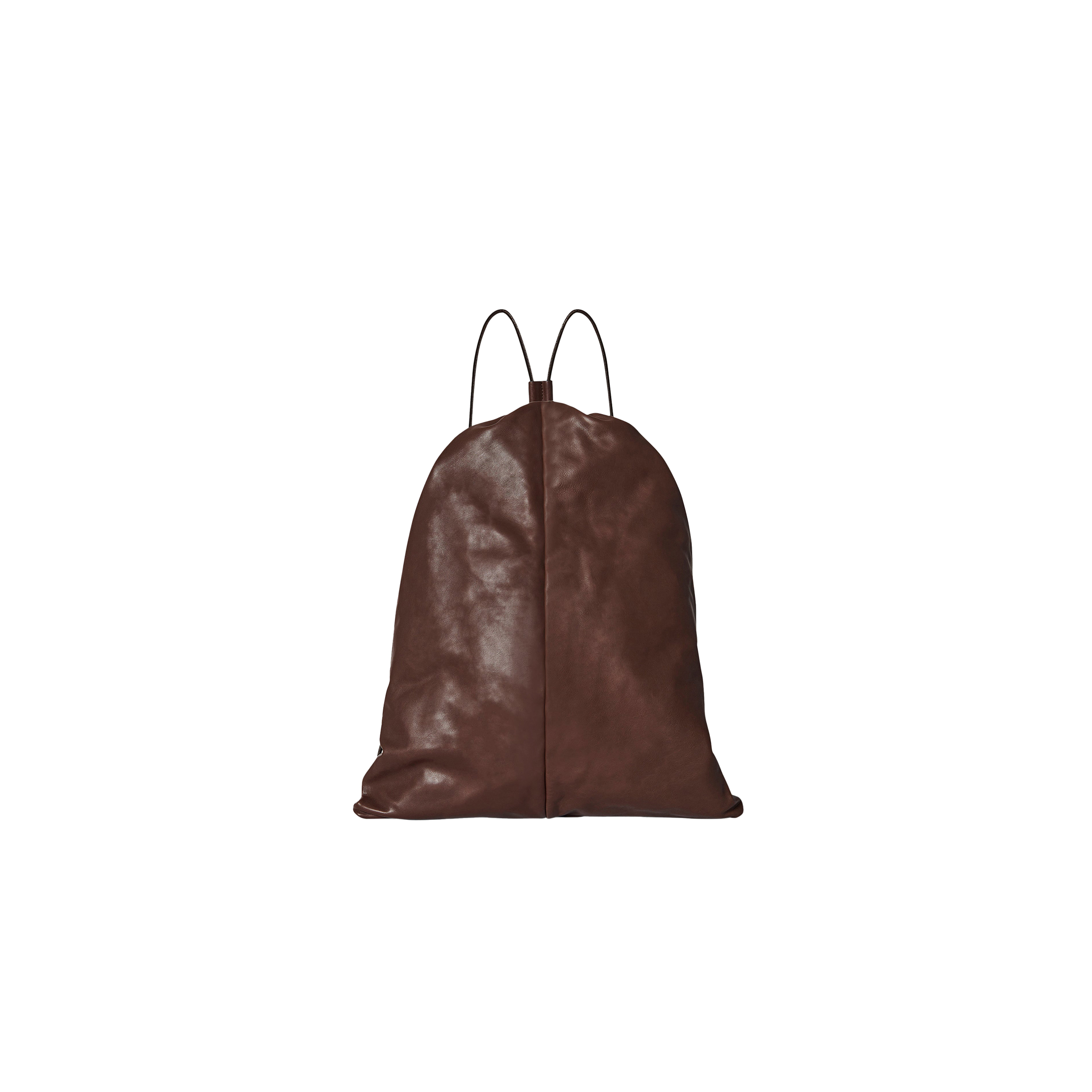 T*e R*w puffy backpack in leather chocolate w1604l114chpld (47*28*8cm)