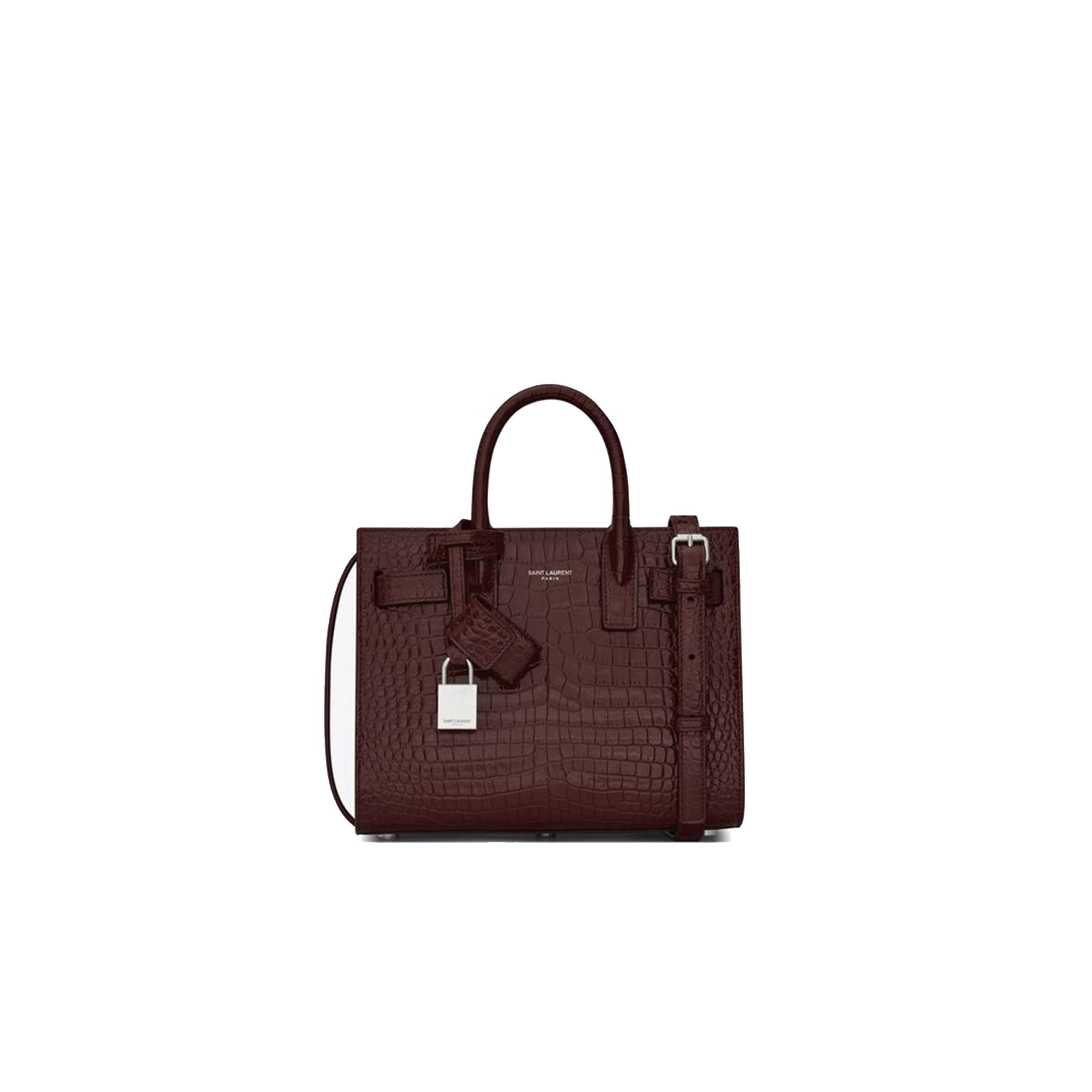 Y*L sac de jour nano in embossed crocodile shiny leather 392035dnd1n6475 (22*18*10.5cm)