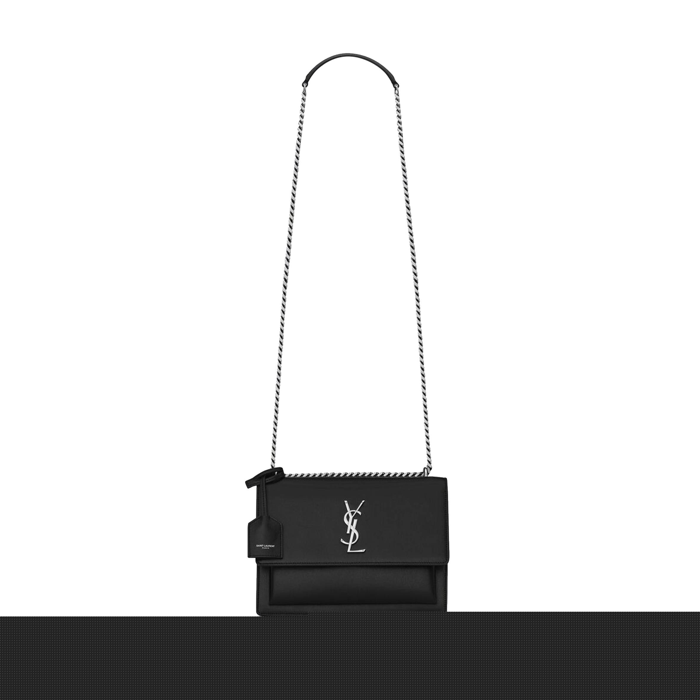 Y*L sunset medium chain bag in smooth leather 442906d420n1000 (22*16*6.5cm)