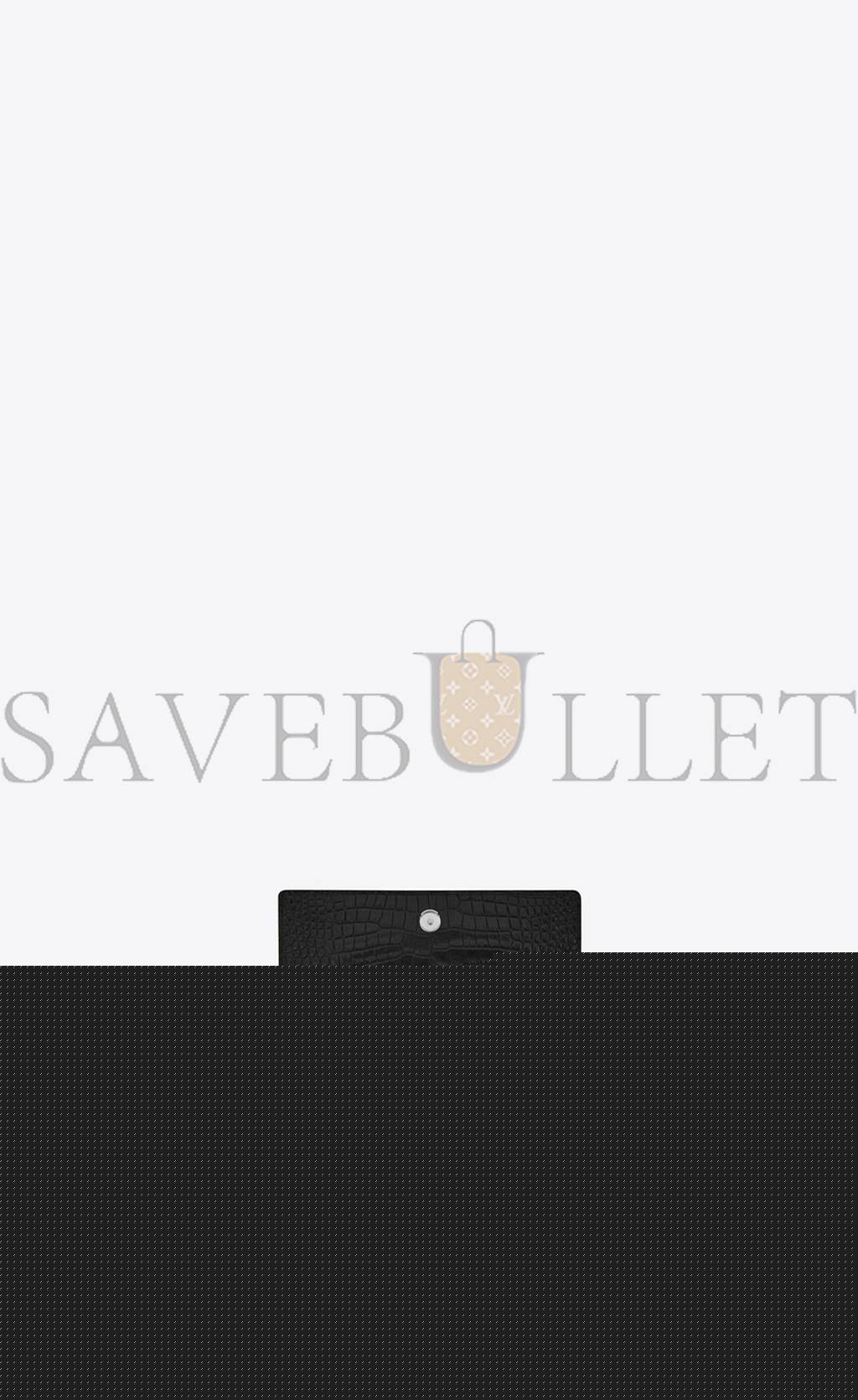 Y*L sunset medium chain gab in crocodile-embossed shiny leather 442906dnd0n1000 (22*16*6.5cm)