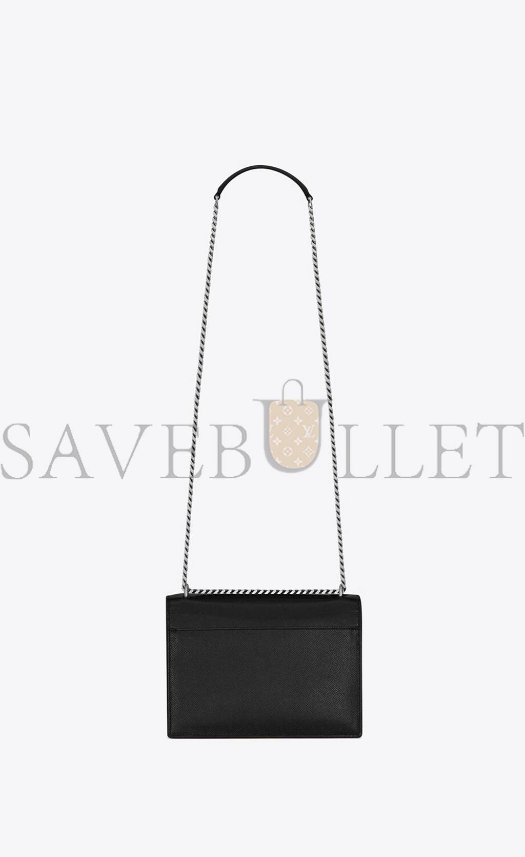 Y*L sunset medium chain bag in coated bark leather 442906h3z0n1000 (22*16*6.5cm)