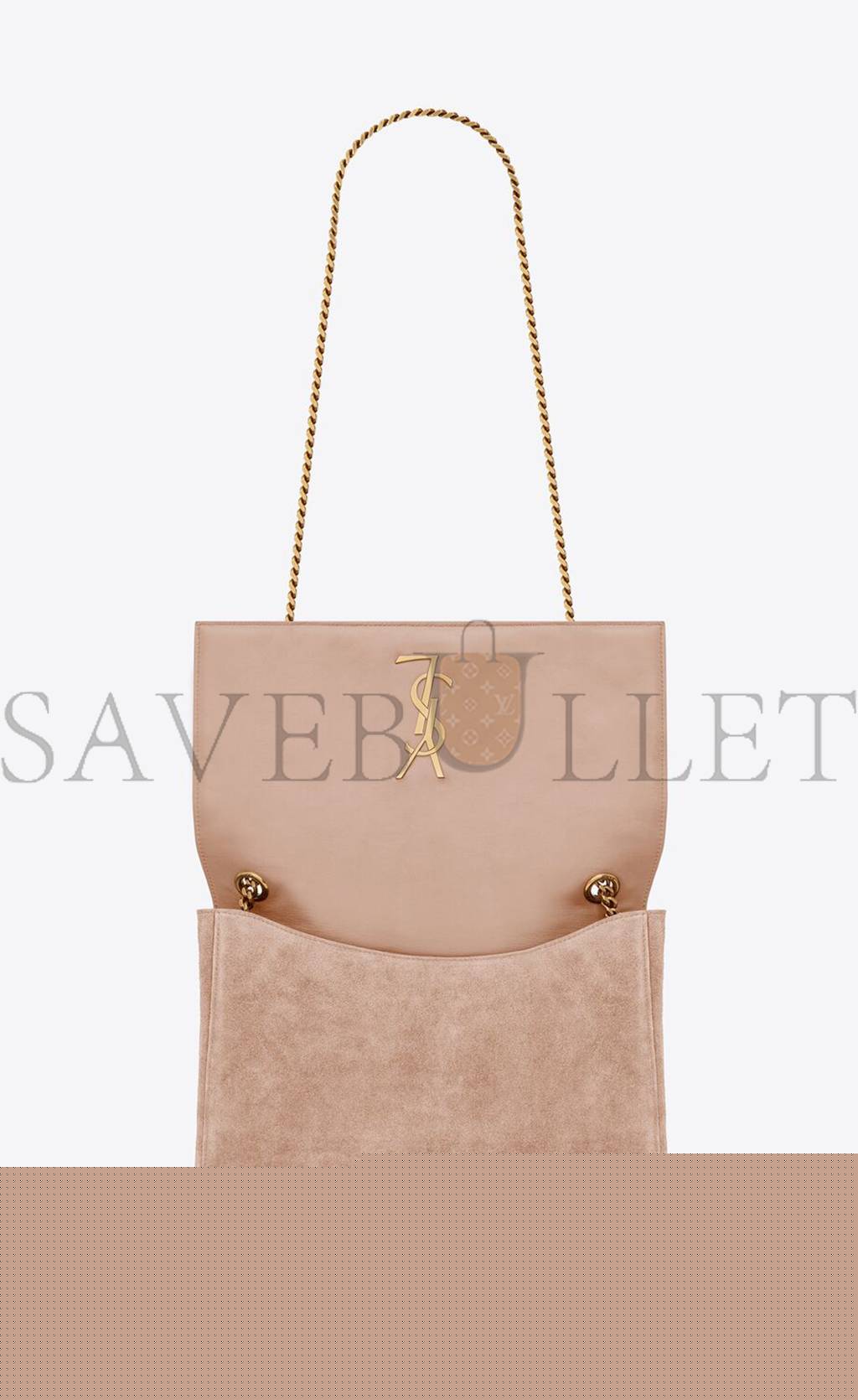 y*l kate medium S*pplereversible chain bag in shiny leather and suede 5538040ud7w2738 (28.5*20*6cm)