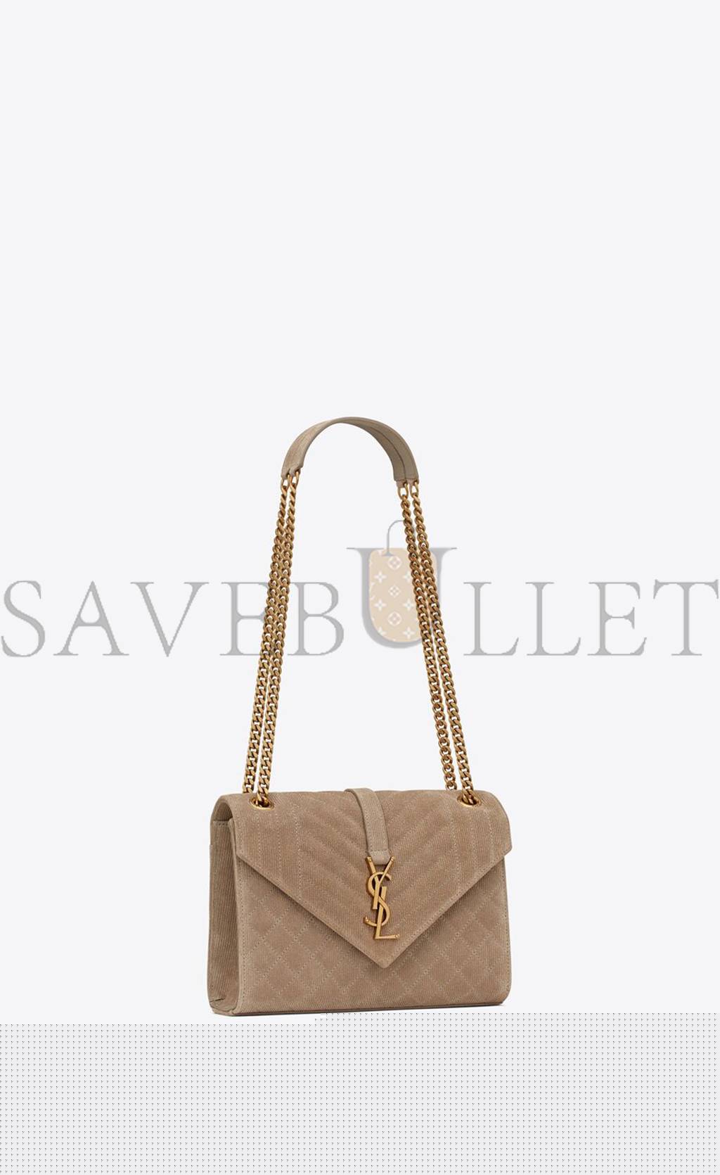 Y*L envelope medium chain bag in mix matelass&eacute; corduroy 600185aaaok2826 (24*17.5*6cm)