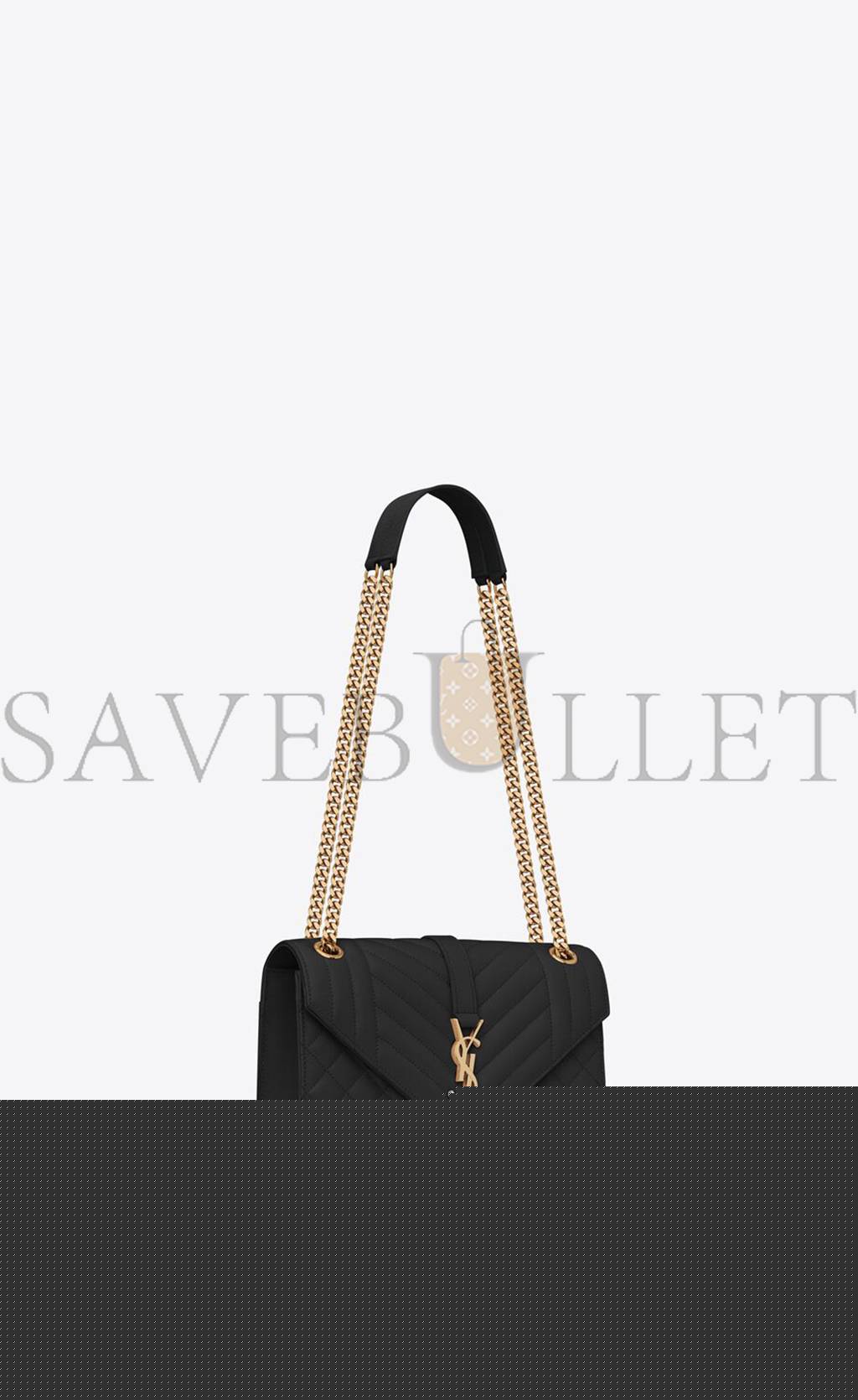 Y*L envelope medium chain bag in mix matelass&eacute; grain de poudre embossed leather 600185bow911000 (24*17.5*6cm)