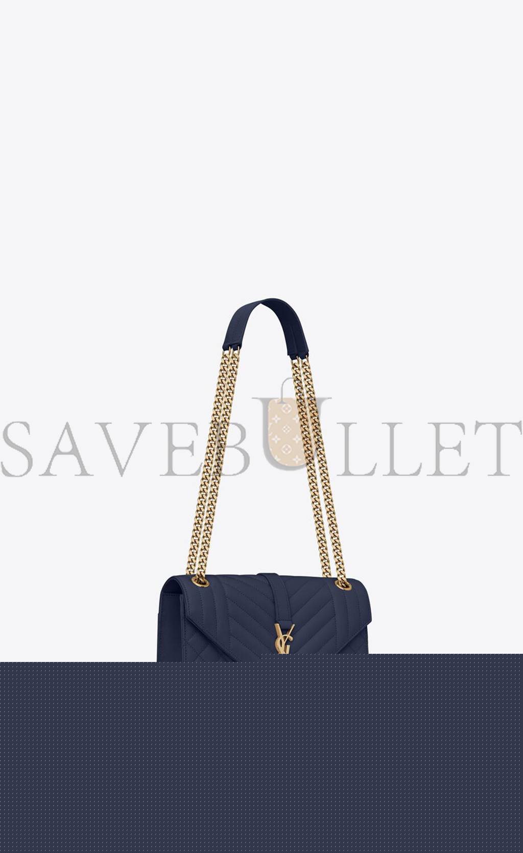 Y*L envelope medium chain bag in mix matelass&eacute; grain de poudre embossed leather 600185bow914147 (24*17.5*6cm)