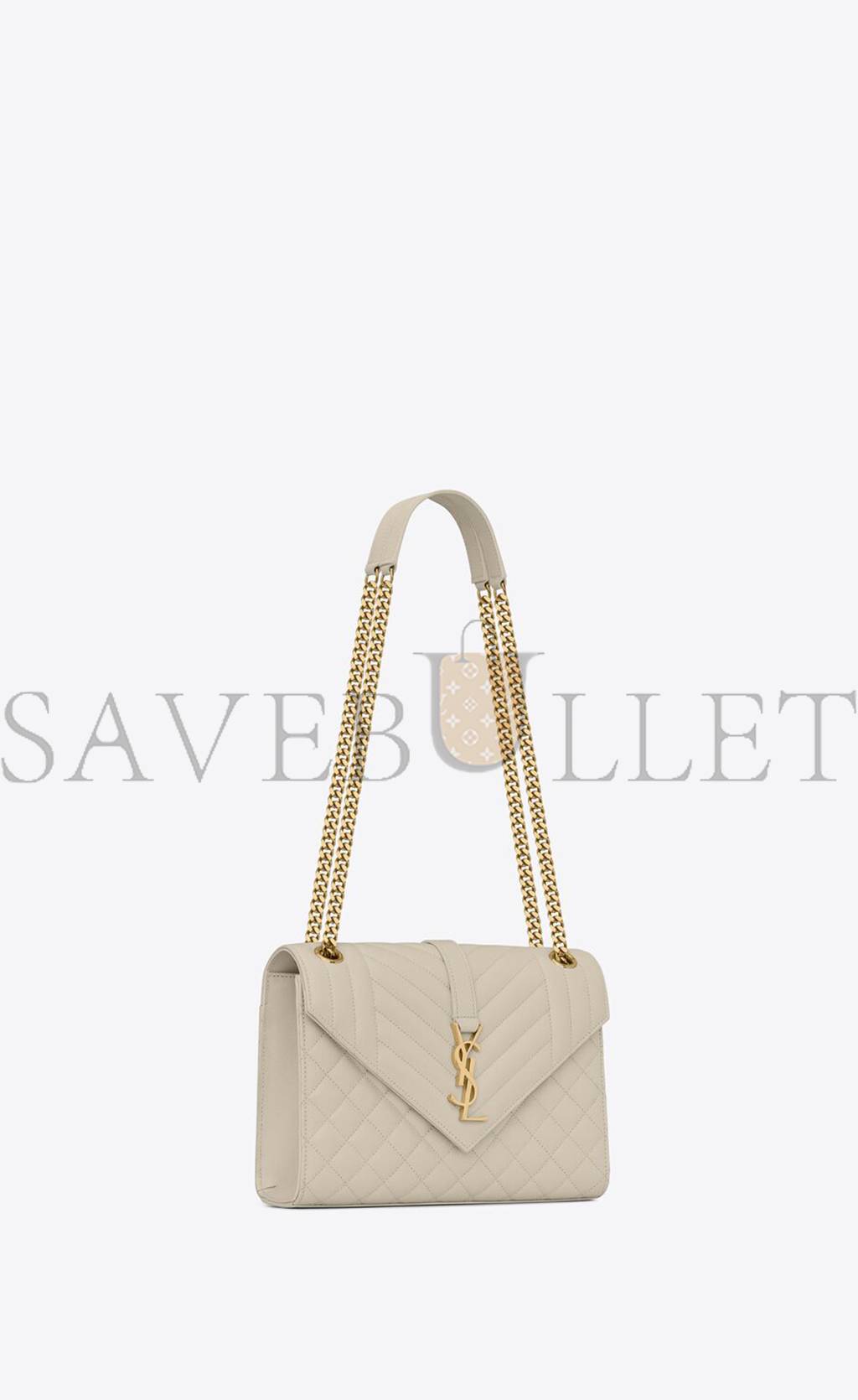 Y*L envelope medium chain bag in mix matelass&eacute; grain de poudre embossed leather 600185bow919207 (24*17.5*6cm)