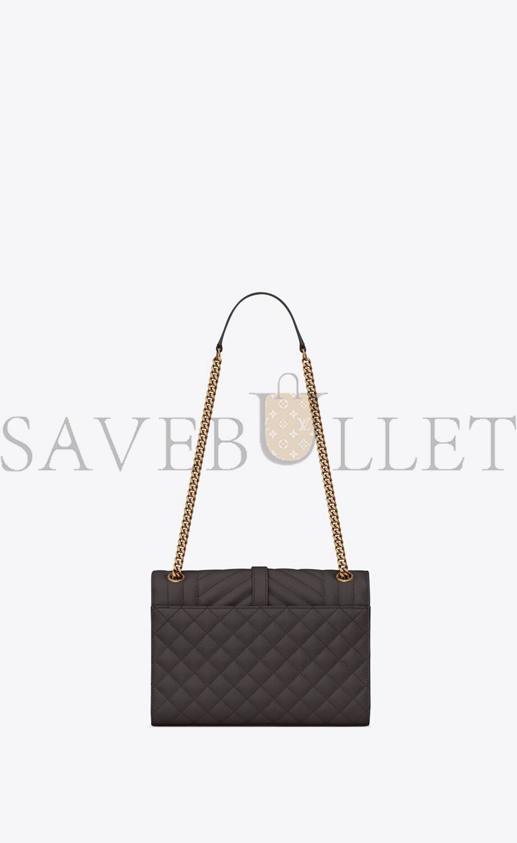 Y*L envelope medium chain bag in mix matelassé grain de poudre embossed leather 600185bow971112 (24*17.5*6cm)