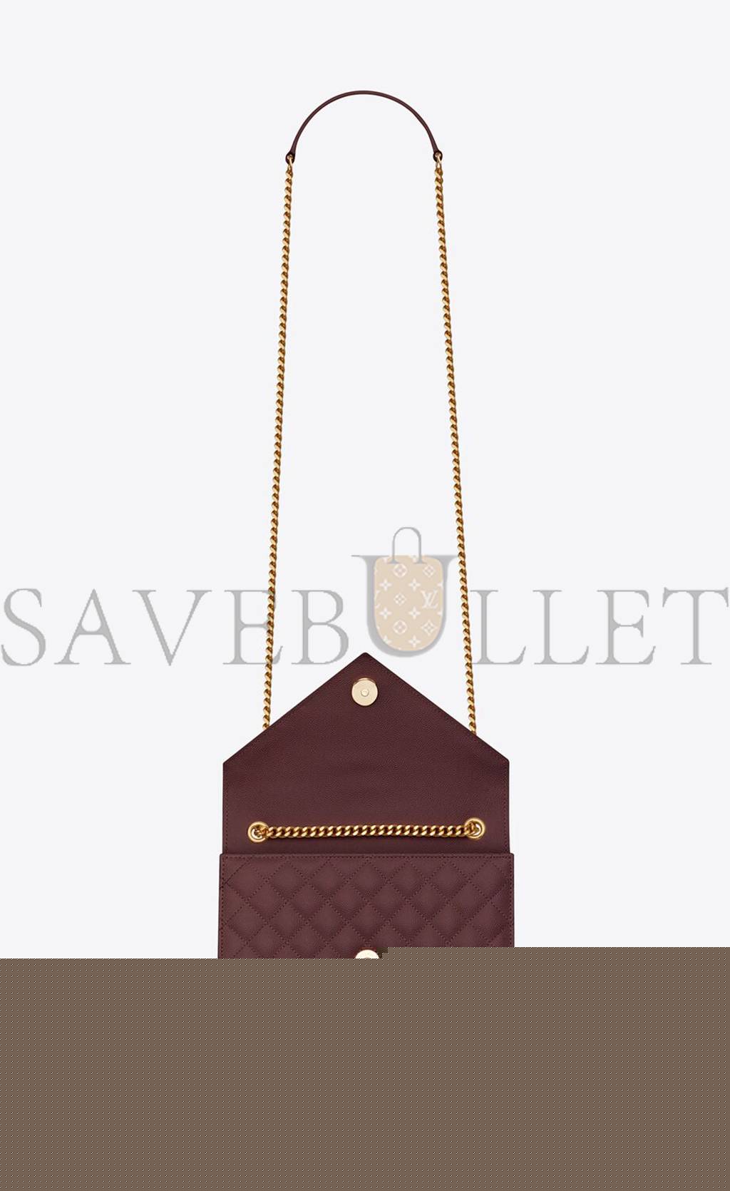 Y*L envelope small bag in mix matelassé grain de poudre embossed leather 600195bow916475 (21*13*6cm)