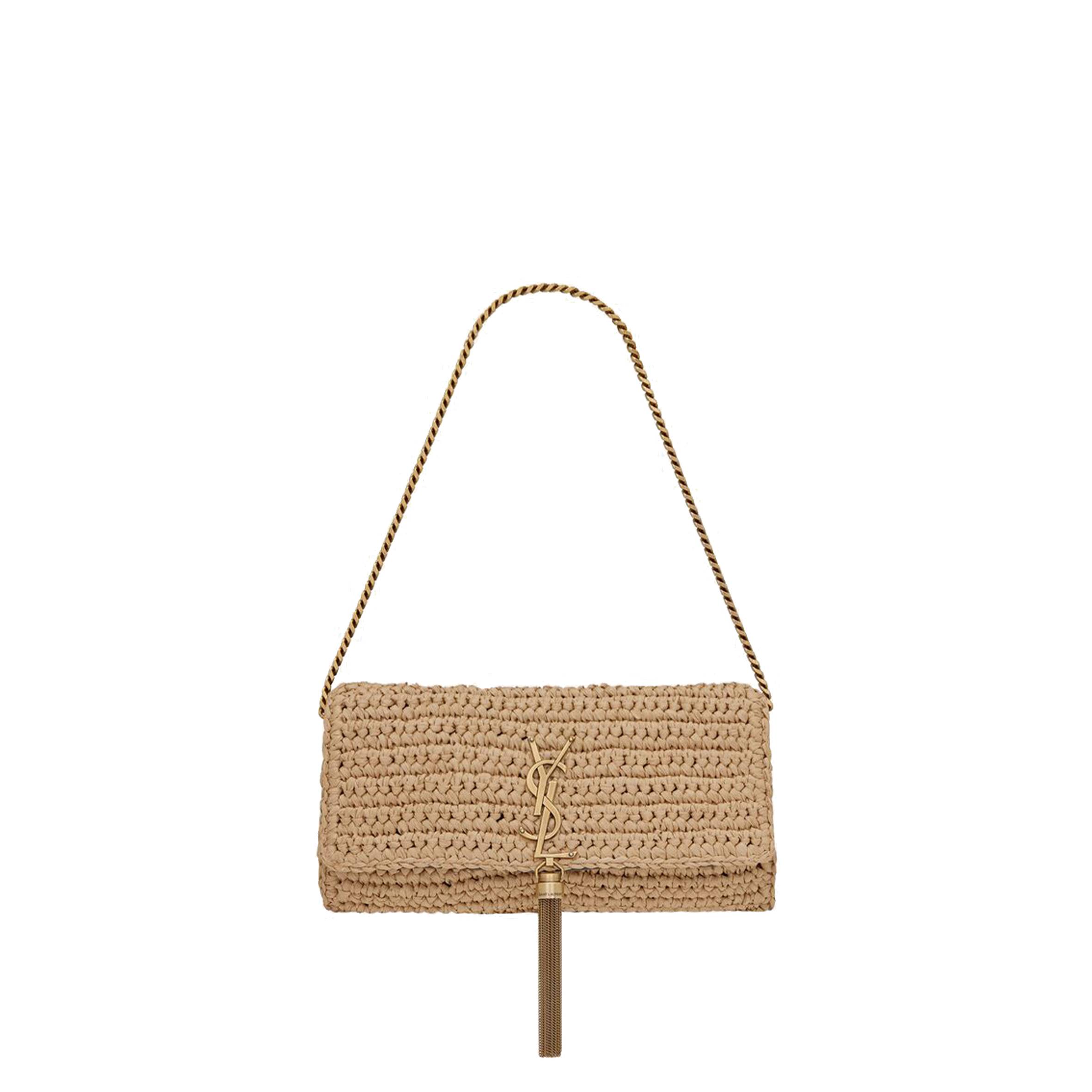 Y*L kate 99 chain bag with tassel in raffia 604276gg6aw7072 (26*13.5*4.5cm)