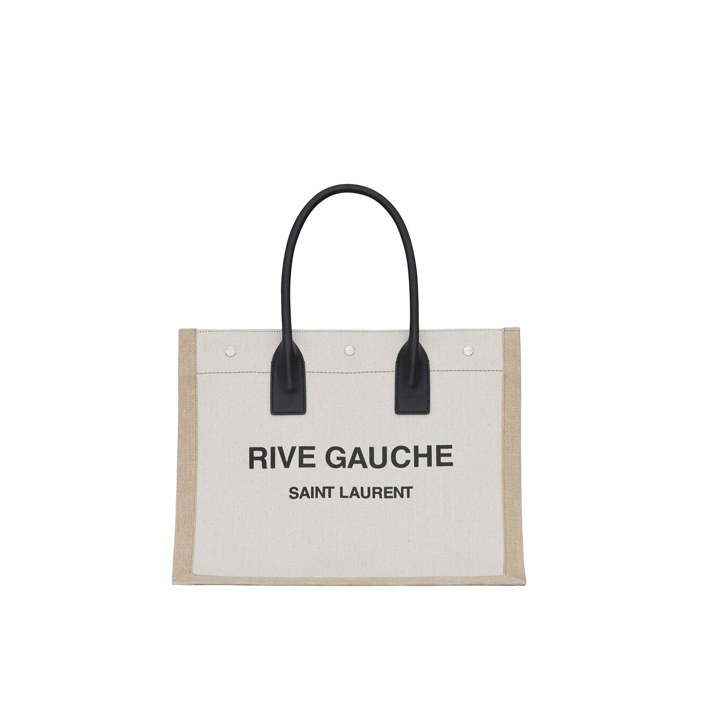 Y*L rive gauche small tote bag in linen and leather 617481faabr9054 (39*31*18cm)