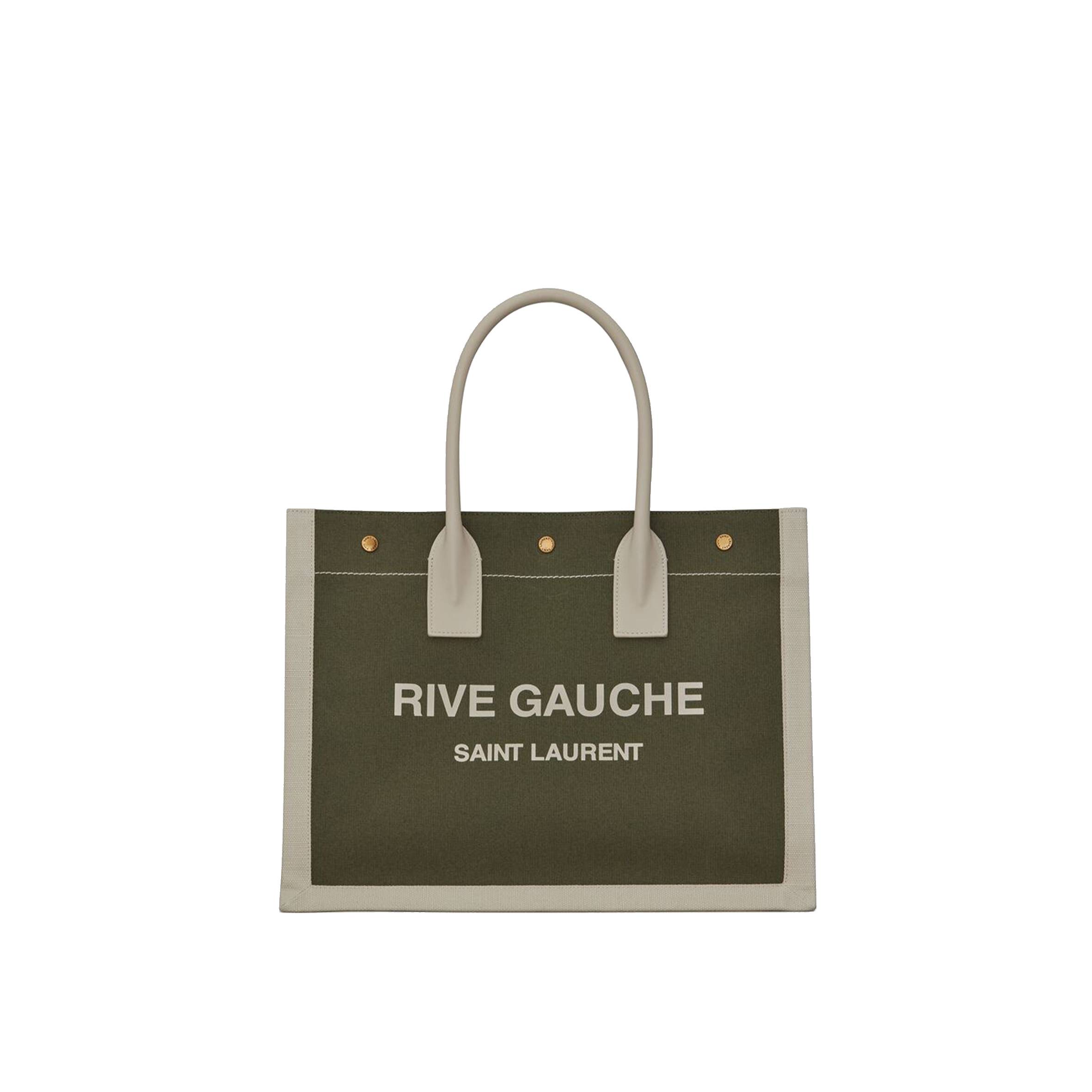 Y*L rive gauche small tote bag in linen and leather 617481faadi3281 (39*31*18cm)
