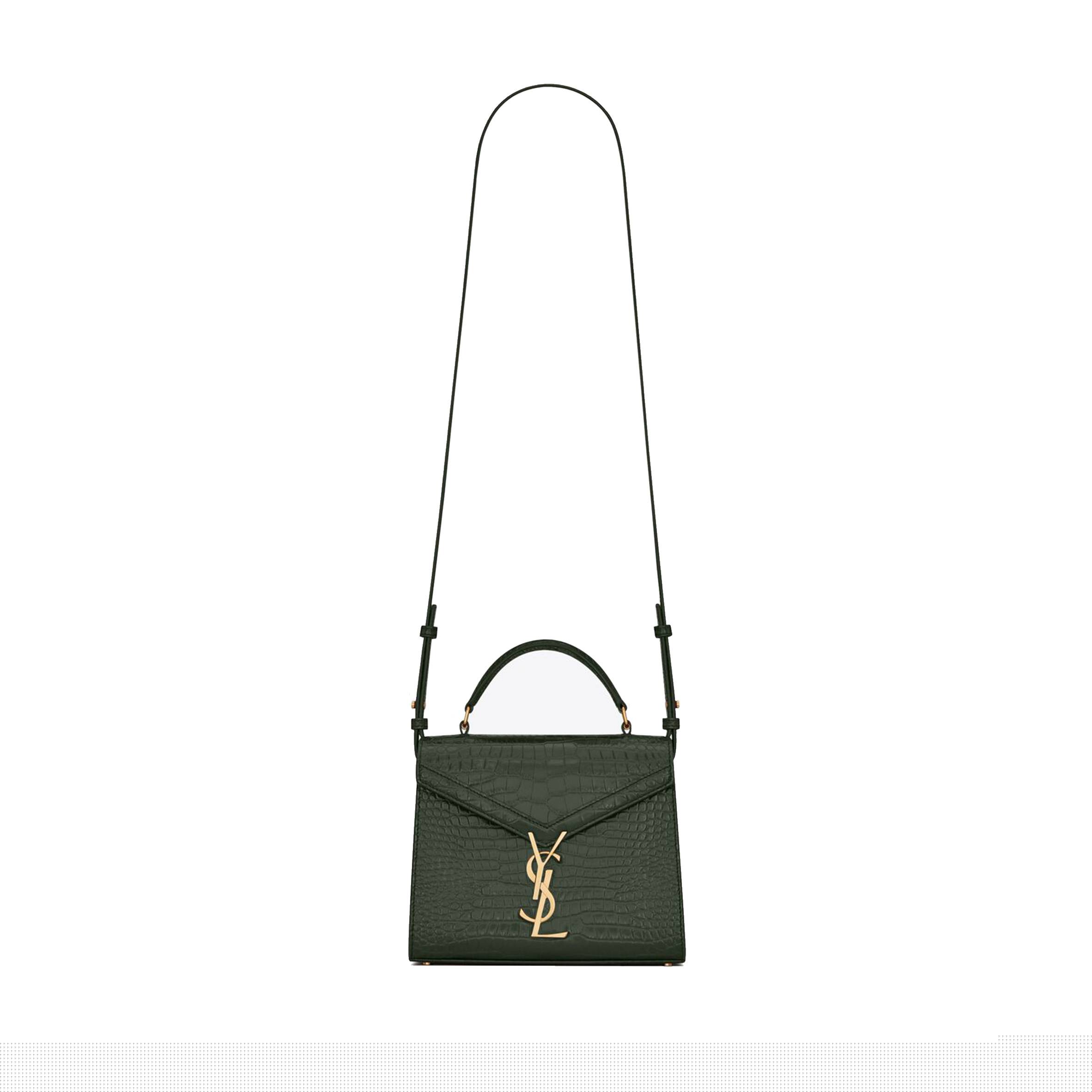 Y*L cassandra mini top handle bag in crocodile-embossed shiny leather 623930dnd0j3144 (20*16*7.5cm)