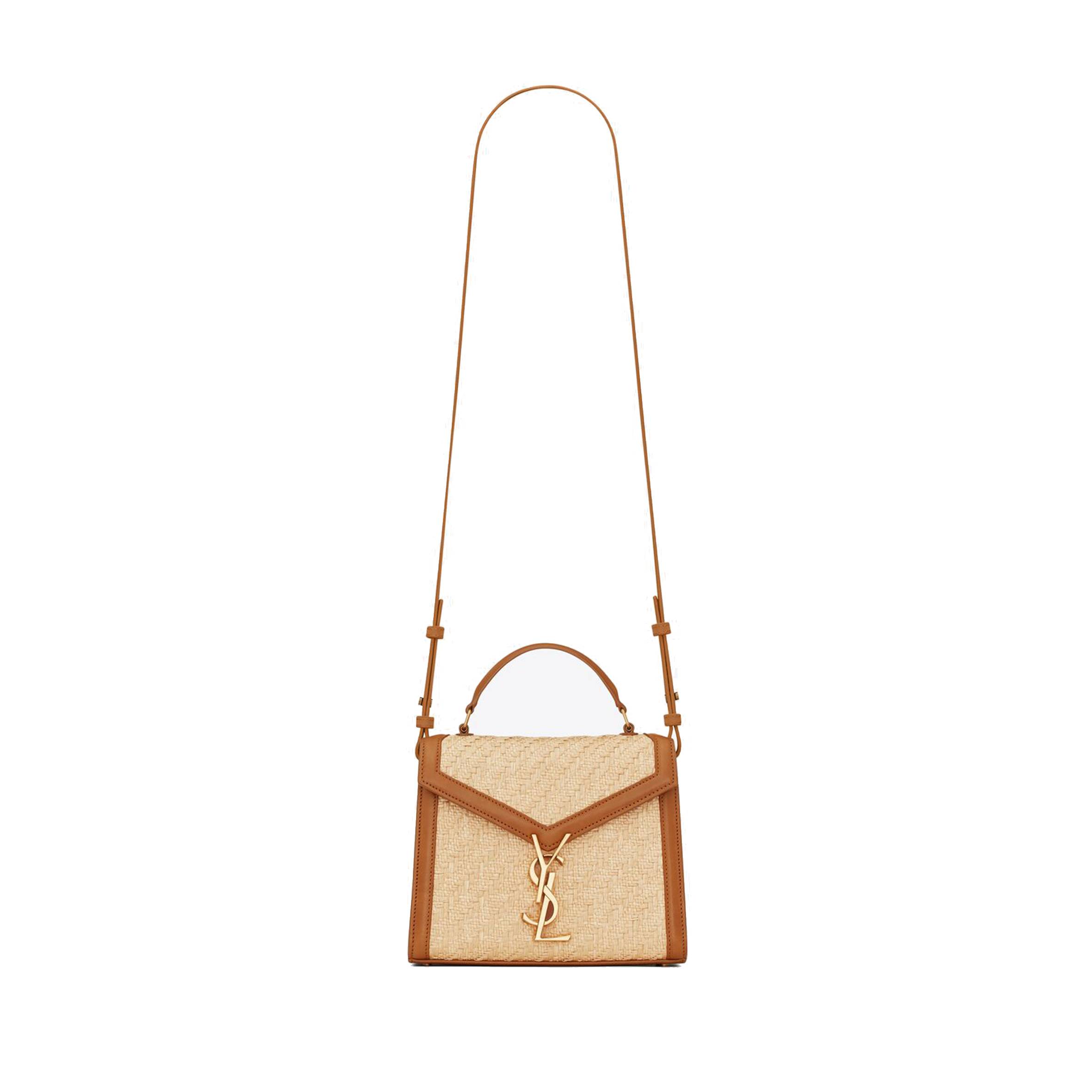 Y*L cassandra mini top handle bag in raffia and vegetable-tanned leather 623930faa7d9783 (20*16*7.5cm)