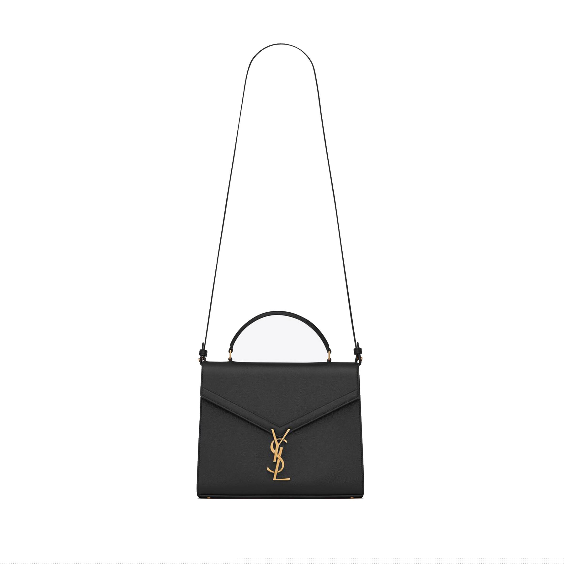 Y*L cassandra medium top handle bag in grain de poudre embossed leather 623931bow0w1000 (24.5*20*11.5cm)